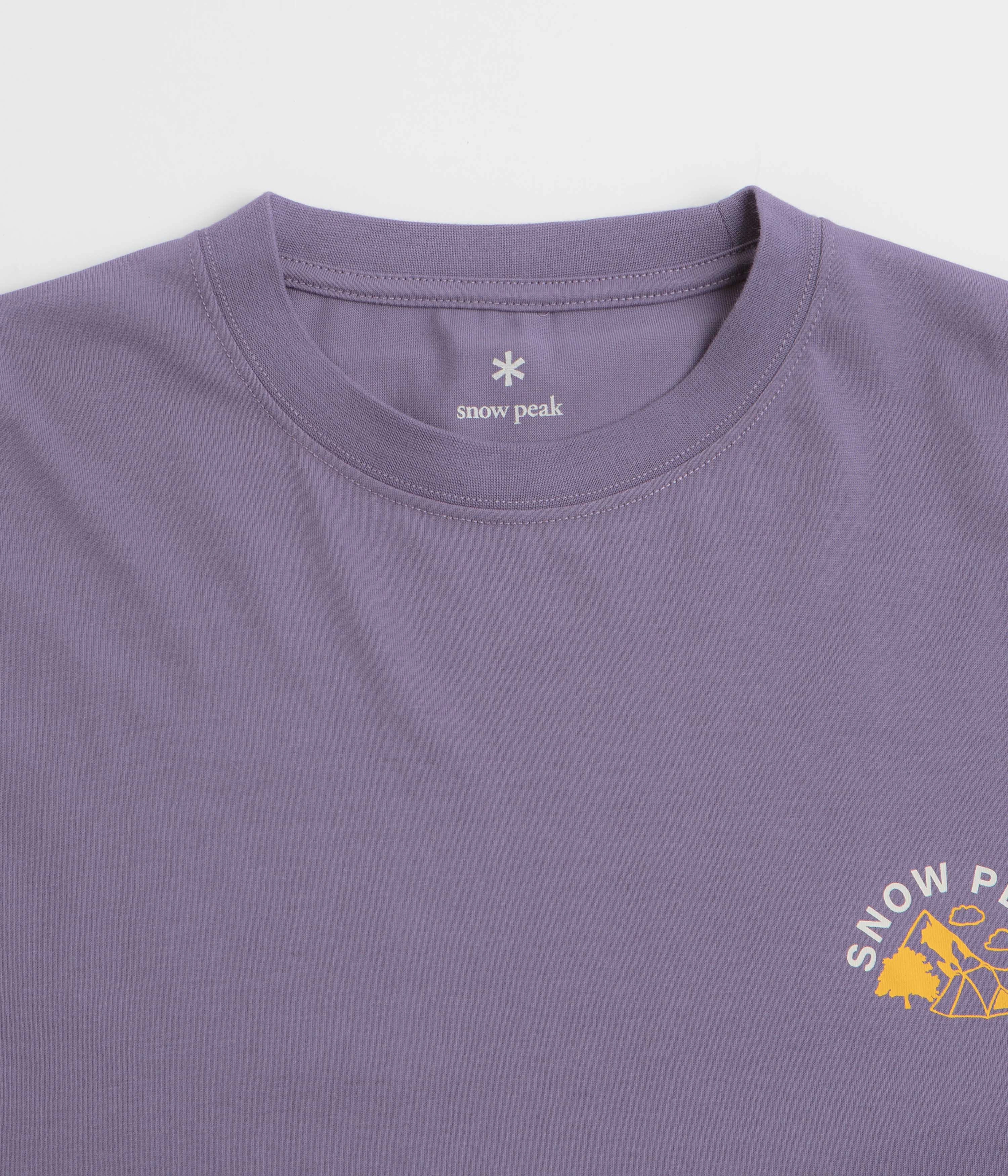 cricket venue Snow Peak Living With Nature Long Sleeve T-Shirt - Purple