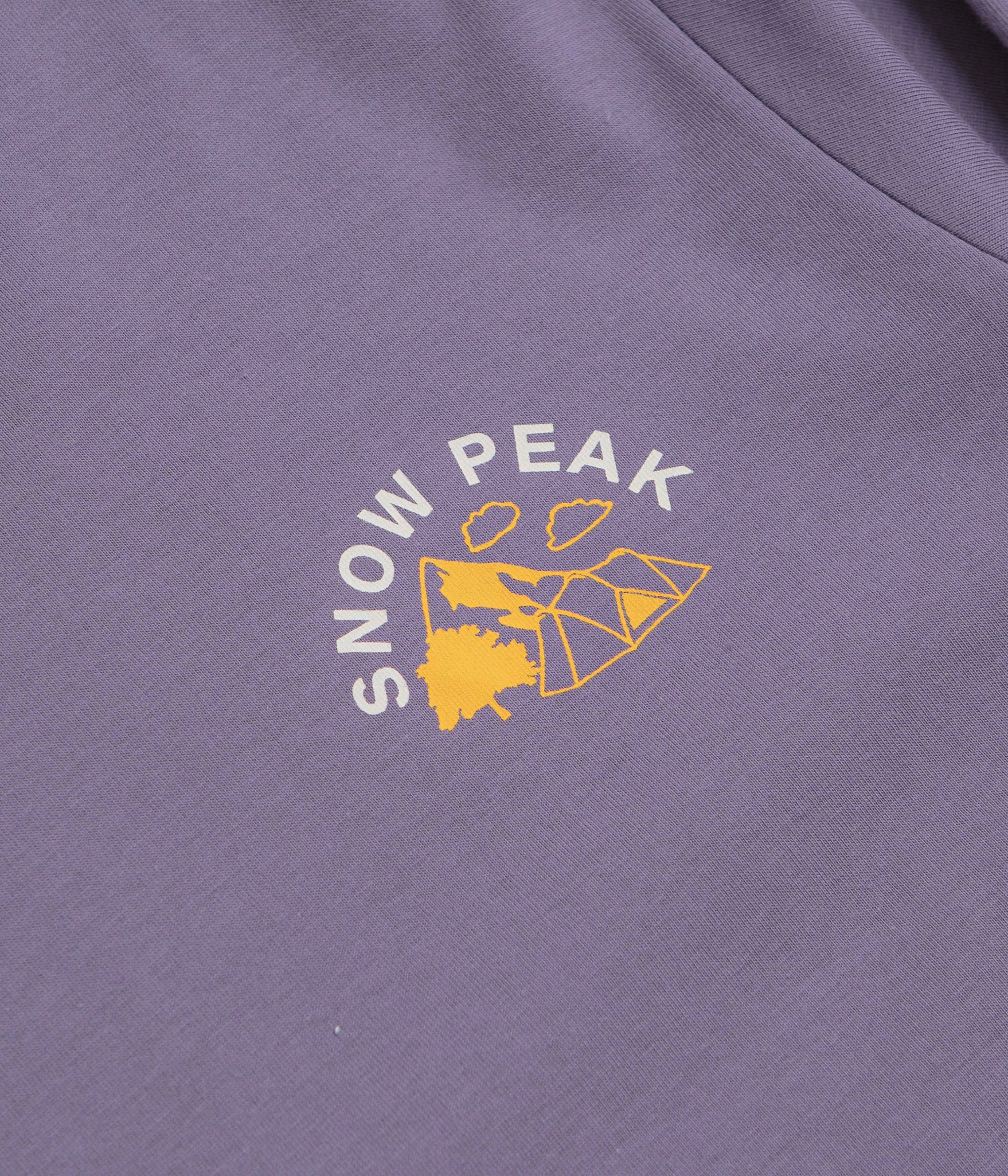 Snow Peak Living With Nature Long Sleeve T-Shirt - Purple Long Lasting Color Retention