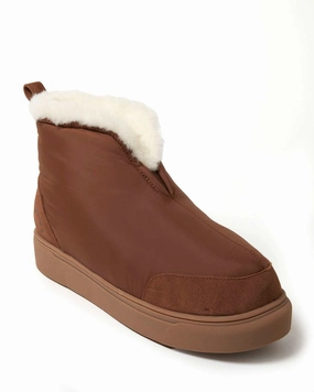 Padded Interior Night Travel Grip Support Fireside by Dearfoams Men's Shearling Warm Up Bootie