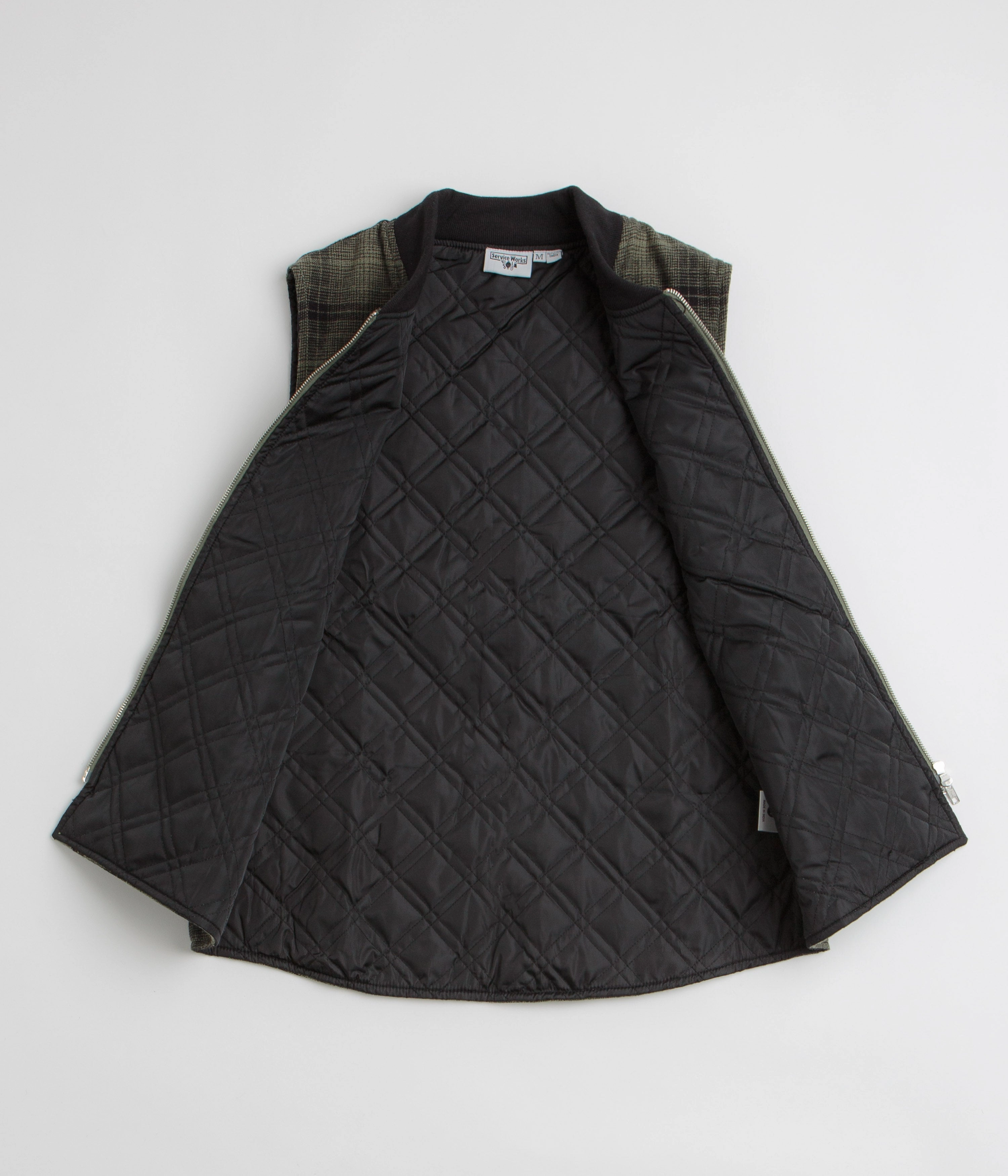 Philanthropy Service Works Thistle Plaid Work Vest - Olive