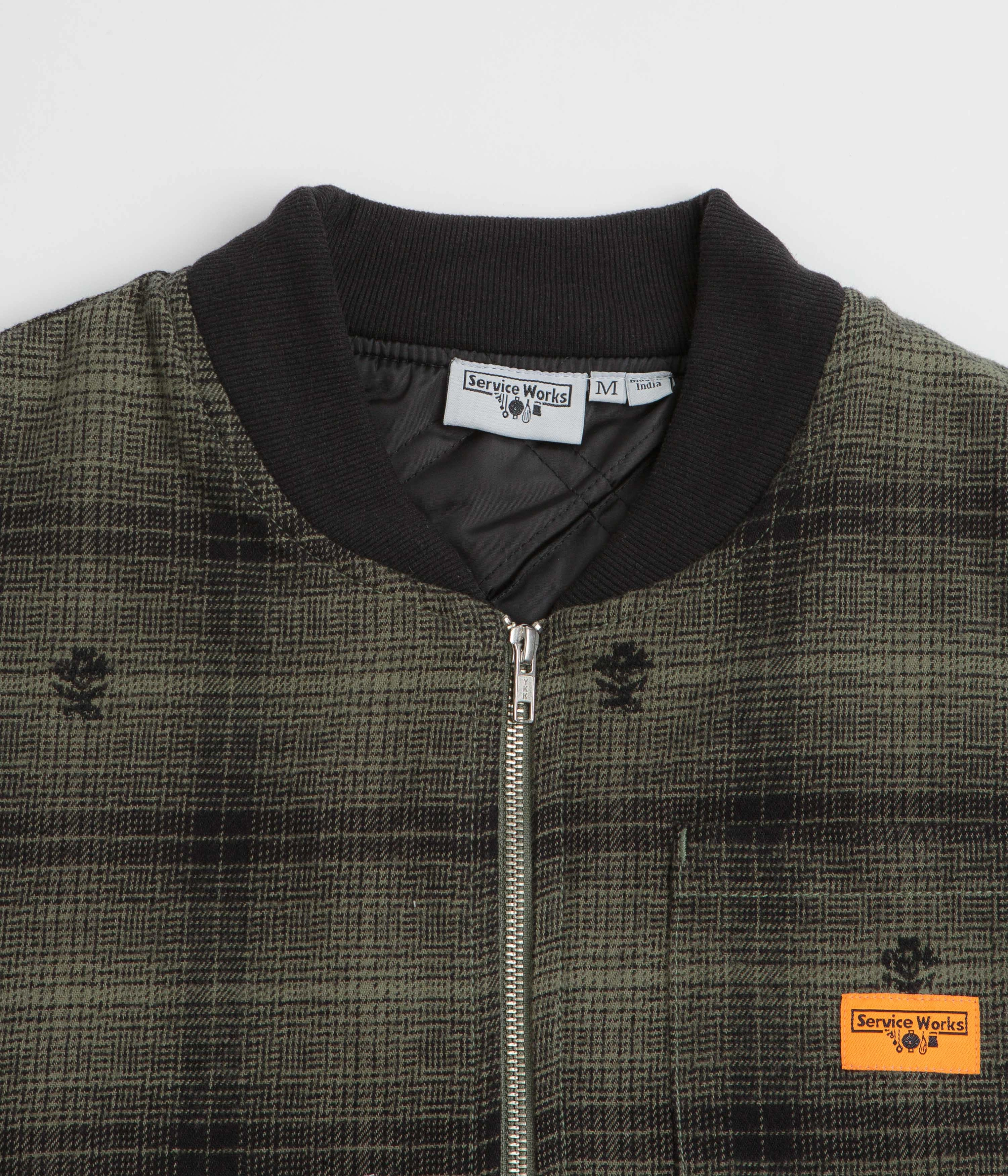 day Service Works Thistle Plaid Work Vest - Olive