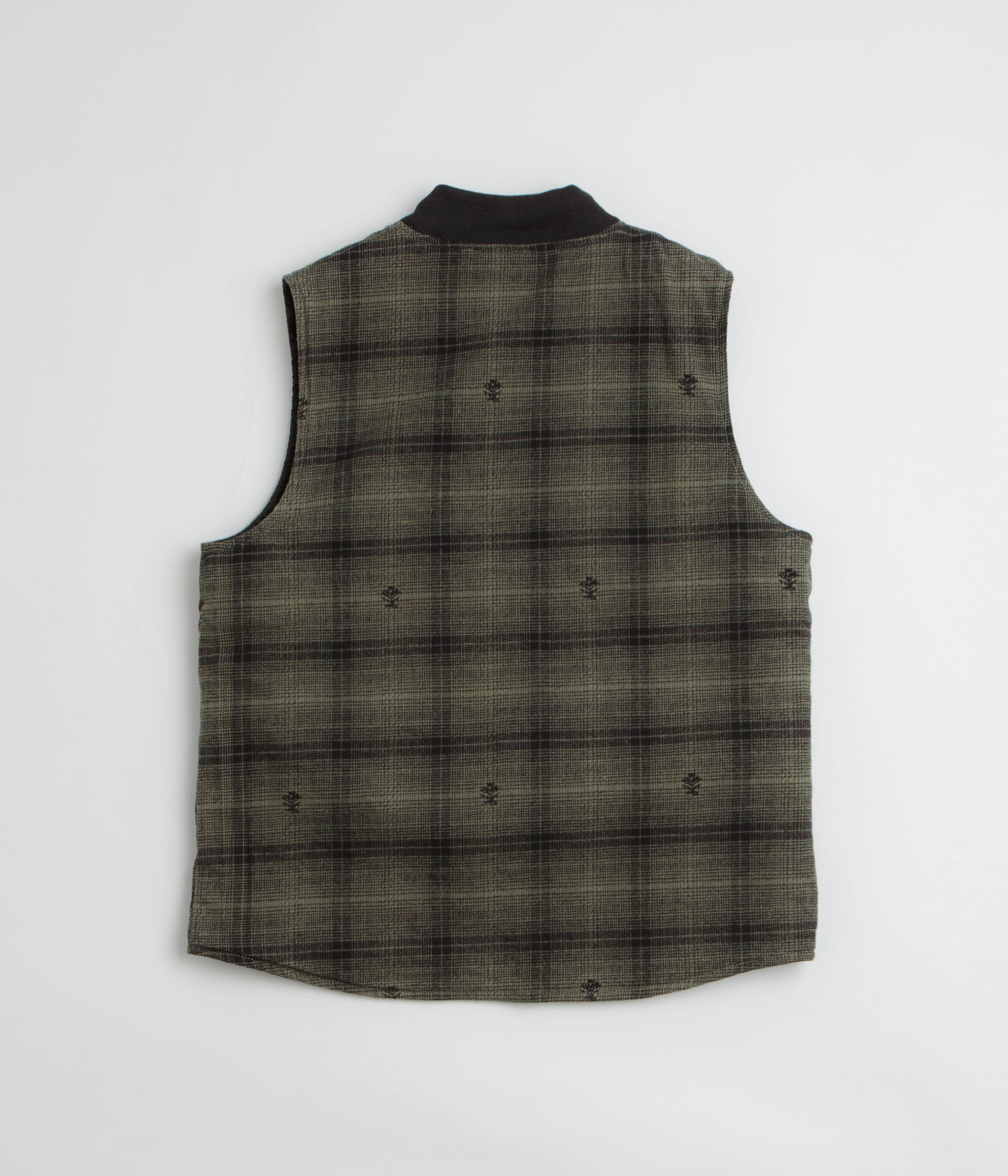 NonBulkyFit Service Works Thistle Plaid Work Vest - Olive