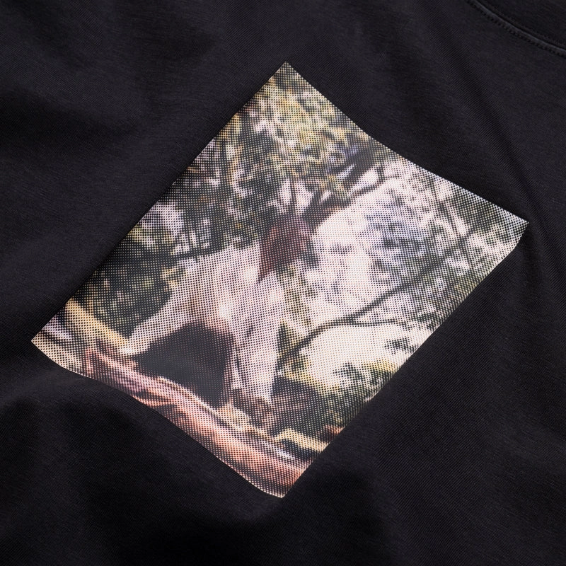 Supervsn Inside Out Tee - Vintage Black trendy details high-low hem