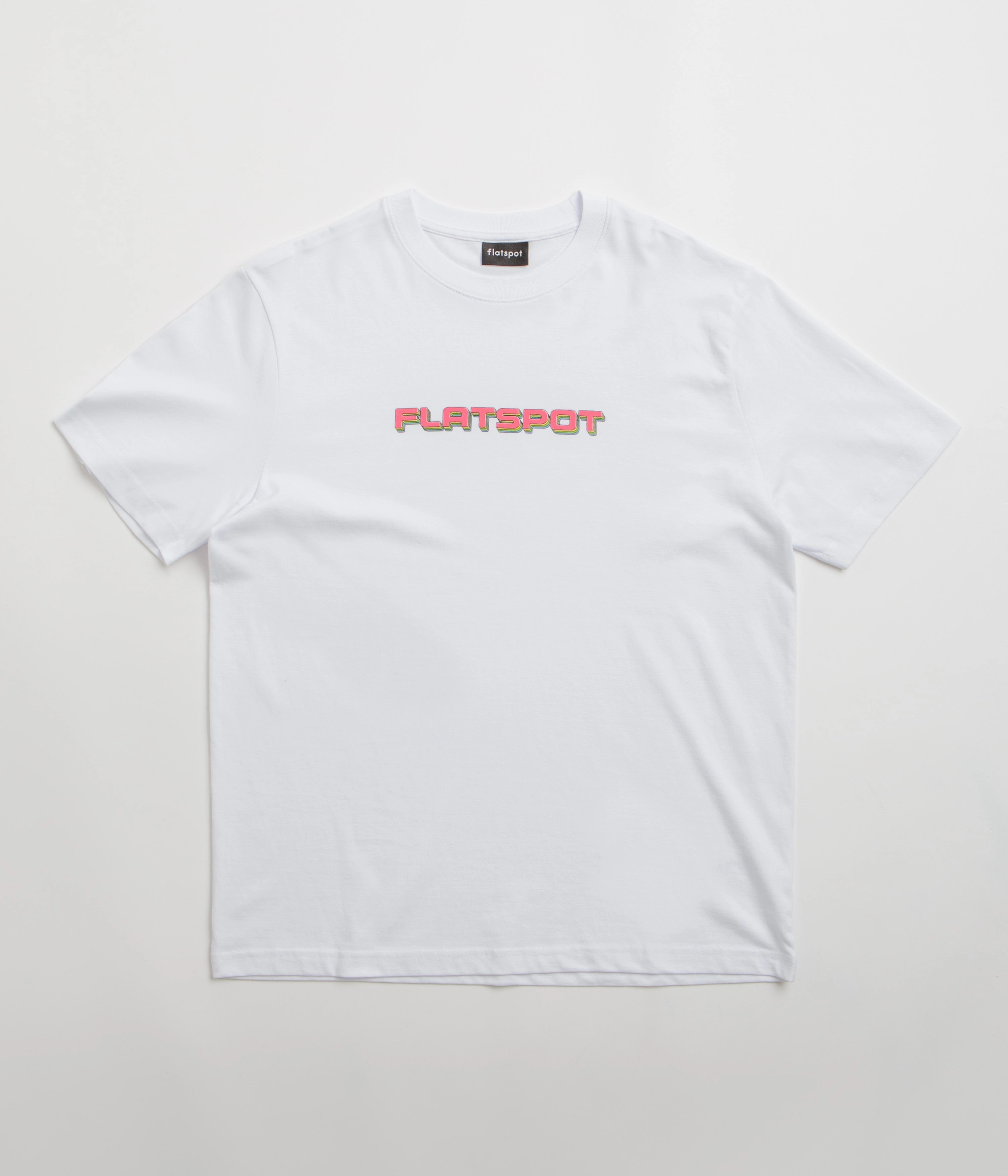 flatspot Repeat Logo T-Shirt - White Subtle patterns