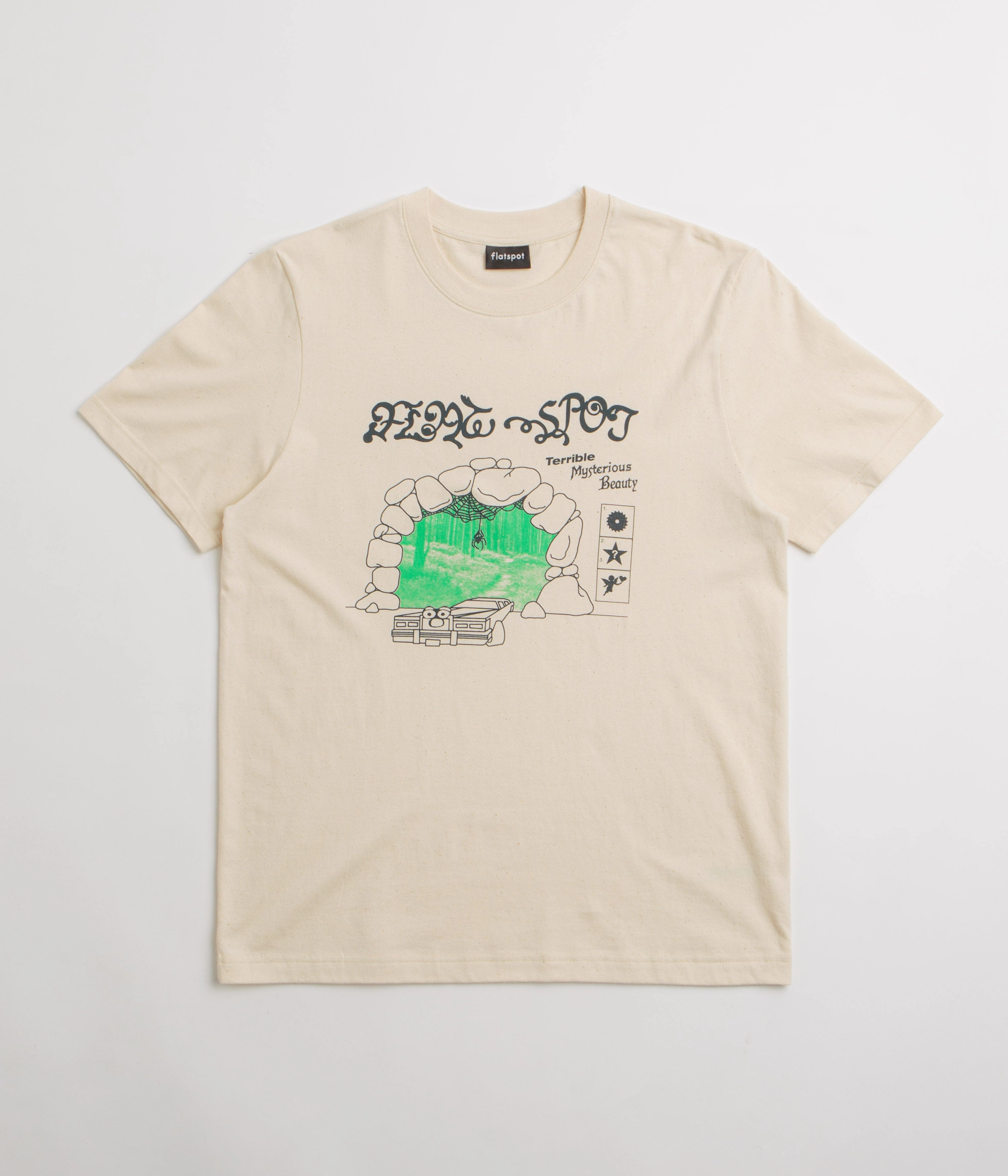 flatspot Terrible Mysterious Beauty T-Shirt - Natural Raw mix and match Casual-wear