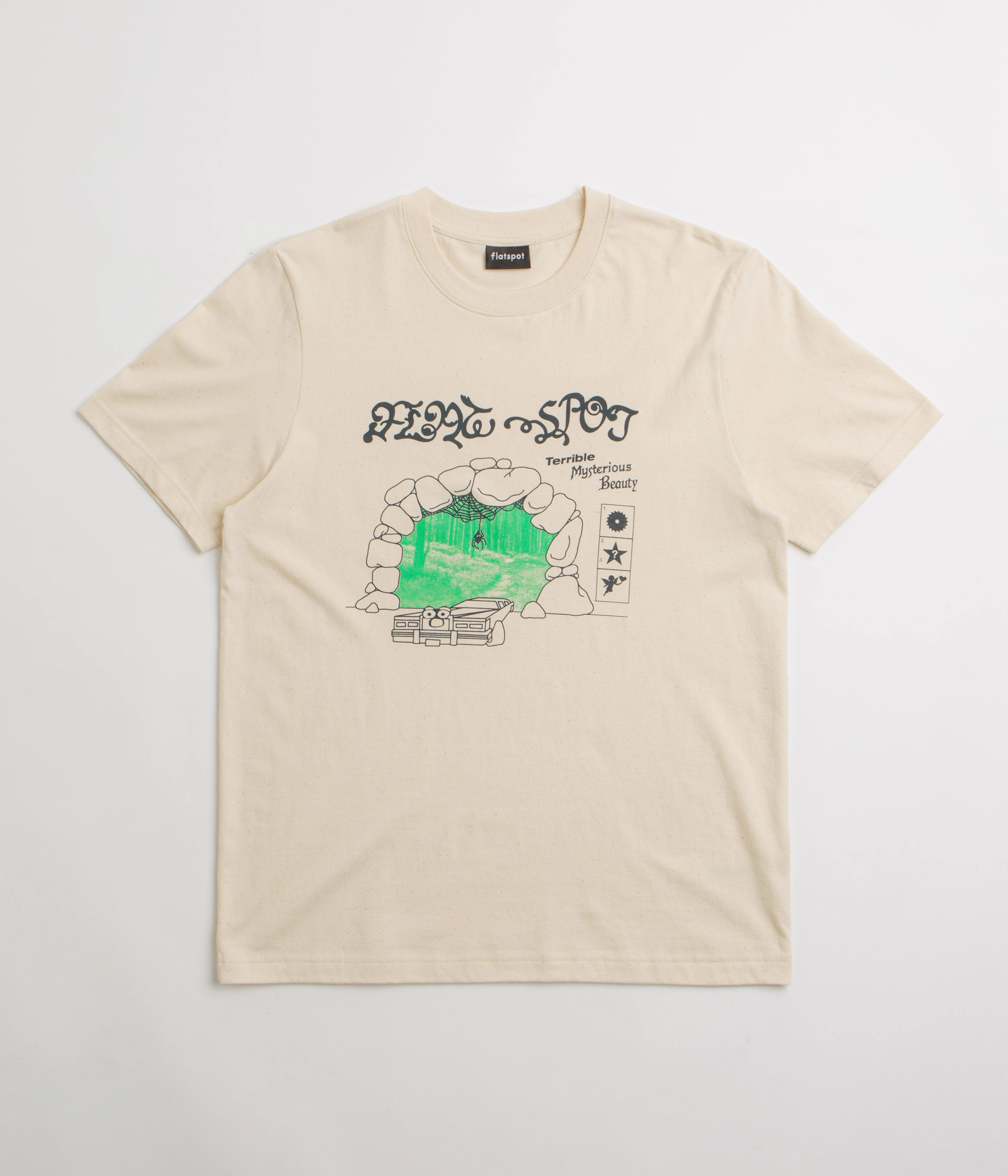 flatspot Terrible Mysterious Beauty T-Shirt - Natural Raw Coastal aesthetic