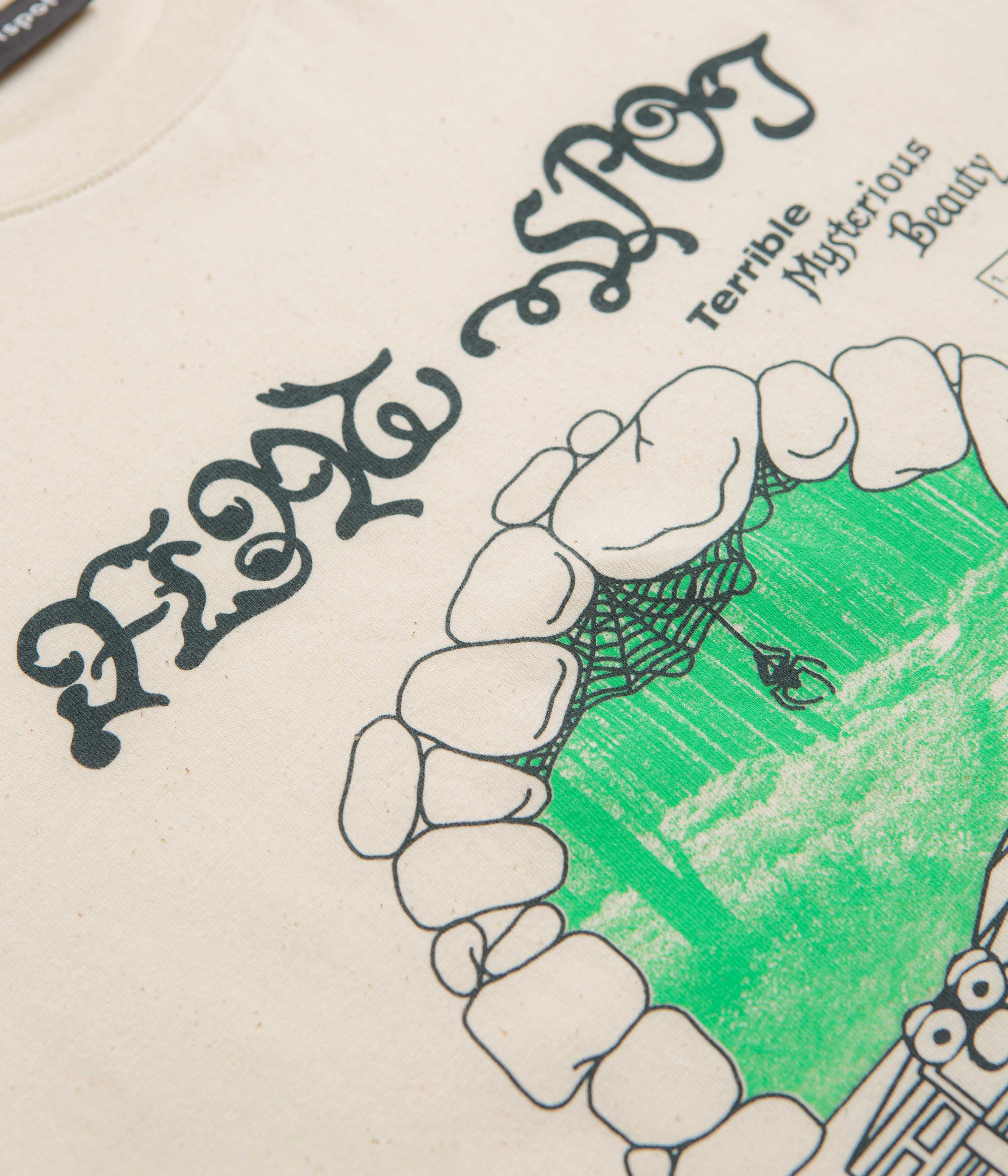 Modern Prints flatspot Terrible Mysterious Beauty T-Shirt - Natural Raw