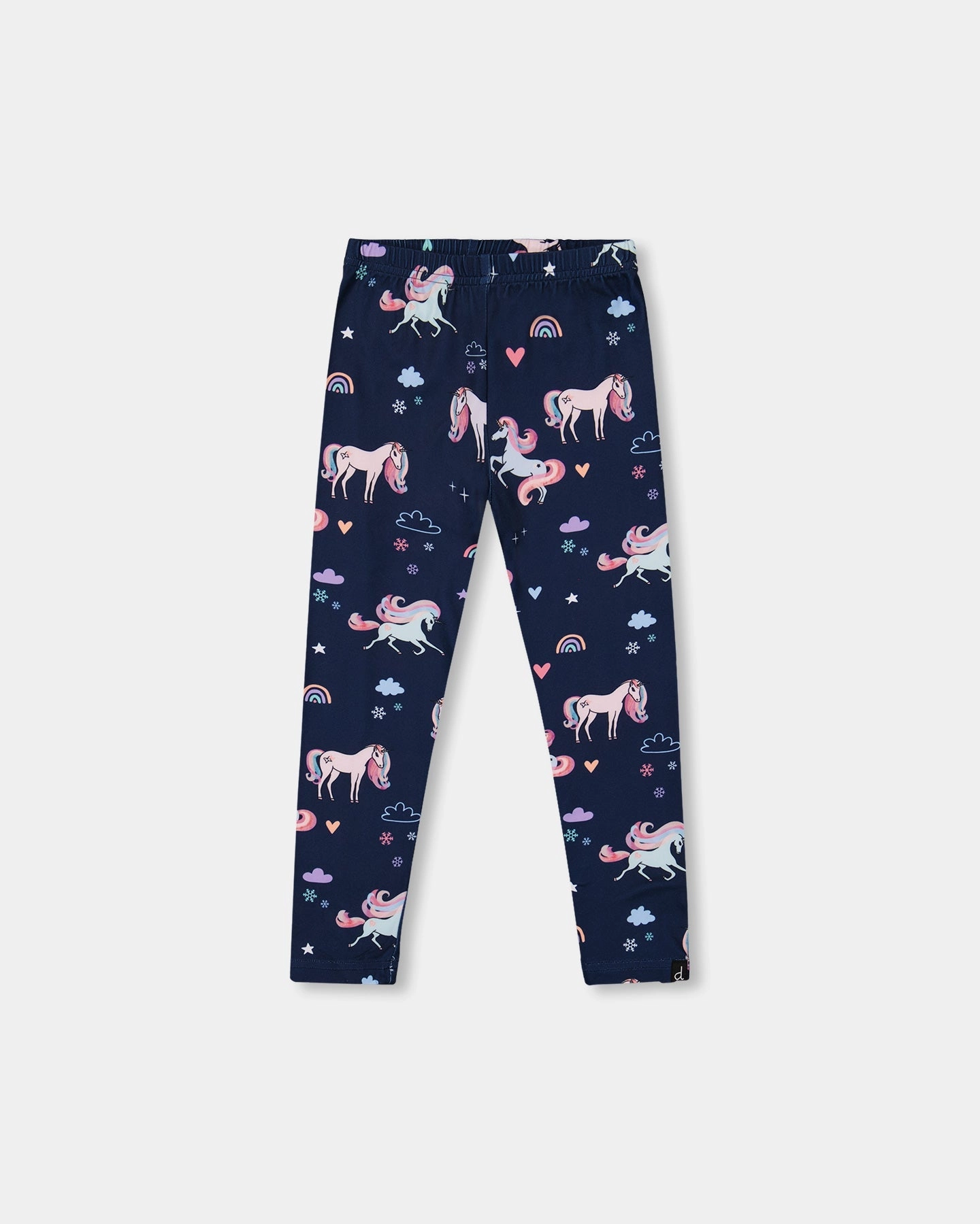 Stretch Jersey Leggings Navy Unicorn Print ripstop fabric