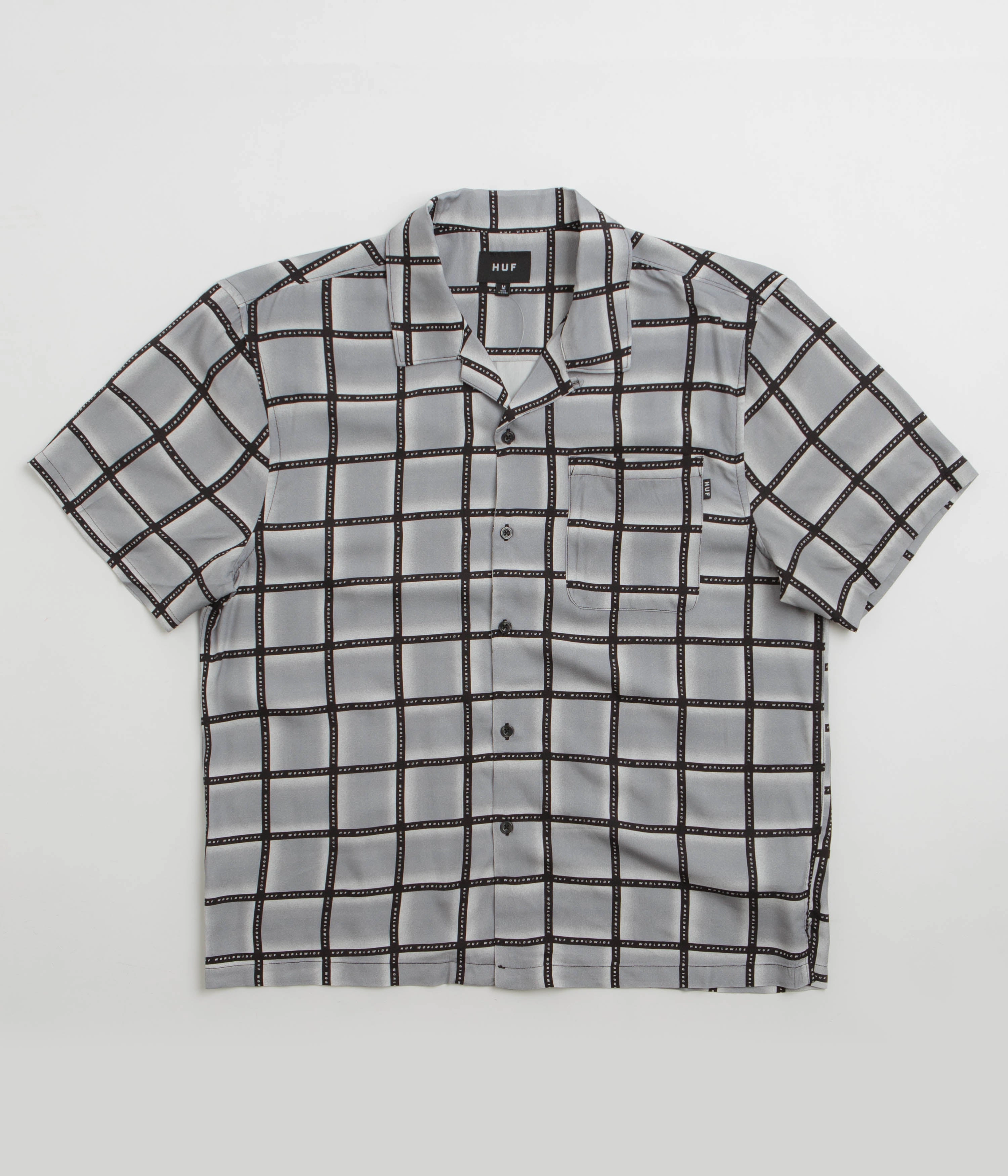 HUF Flynn Short Sleeve Resort Shirt - Black High Density Weave