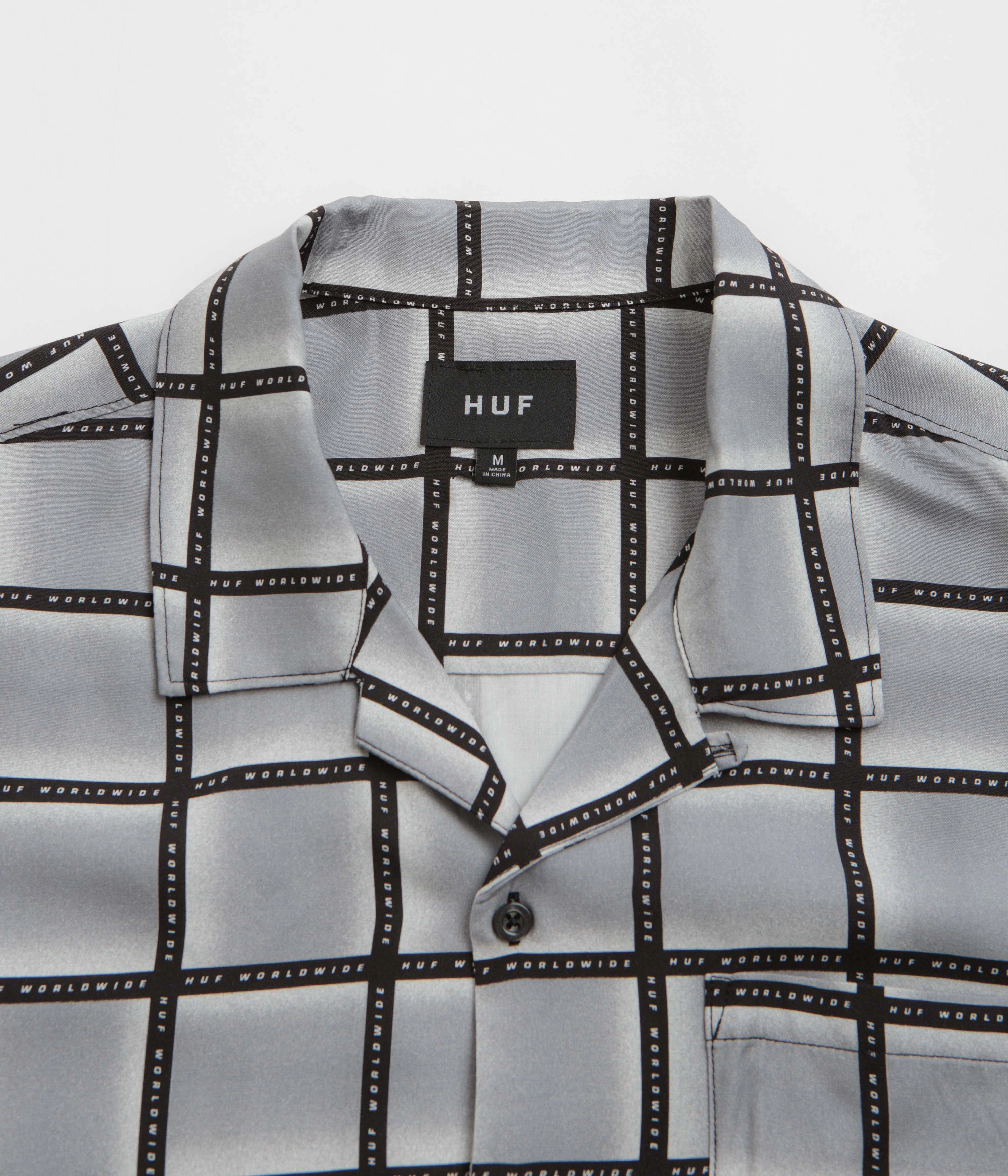 HUF Flynn Short Sleeve Resort Shirt - Black Active Layer High-Quality Fabric