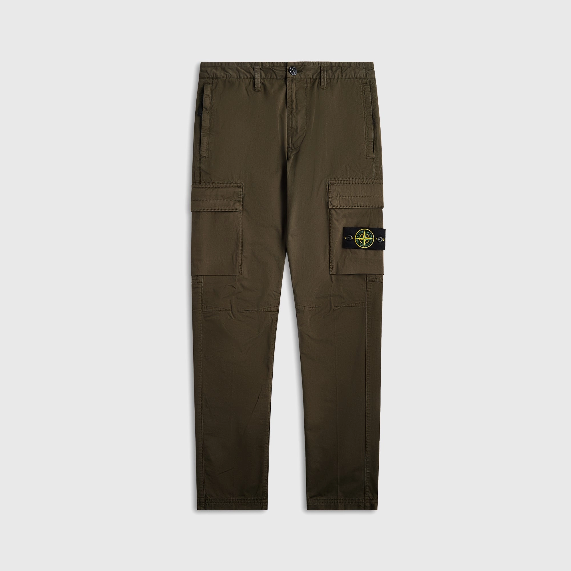 Slim Stretch Yoga Ready Stone Island Stretch-Tc Garment Dyed Pant - Military Green