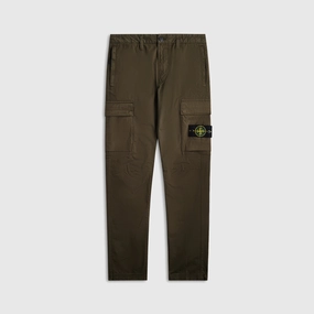Slim Stretch Yoga Ready Stone Island Stretch-Tc Garment Dyed Pant - Military Green