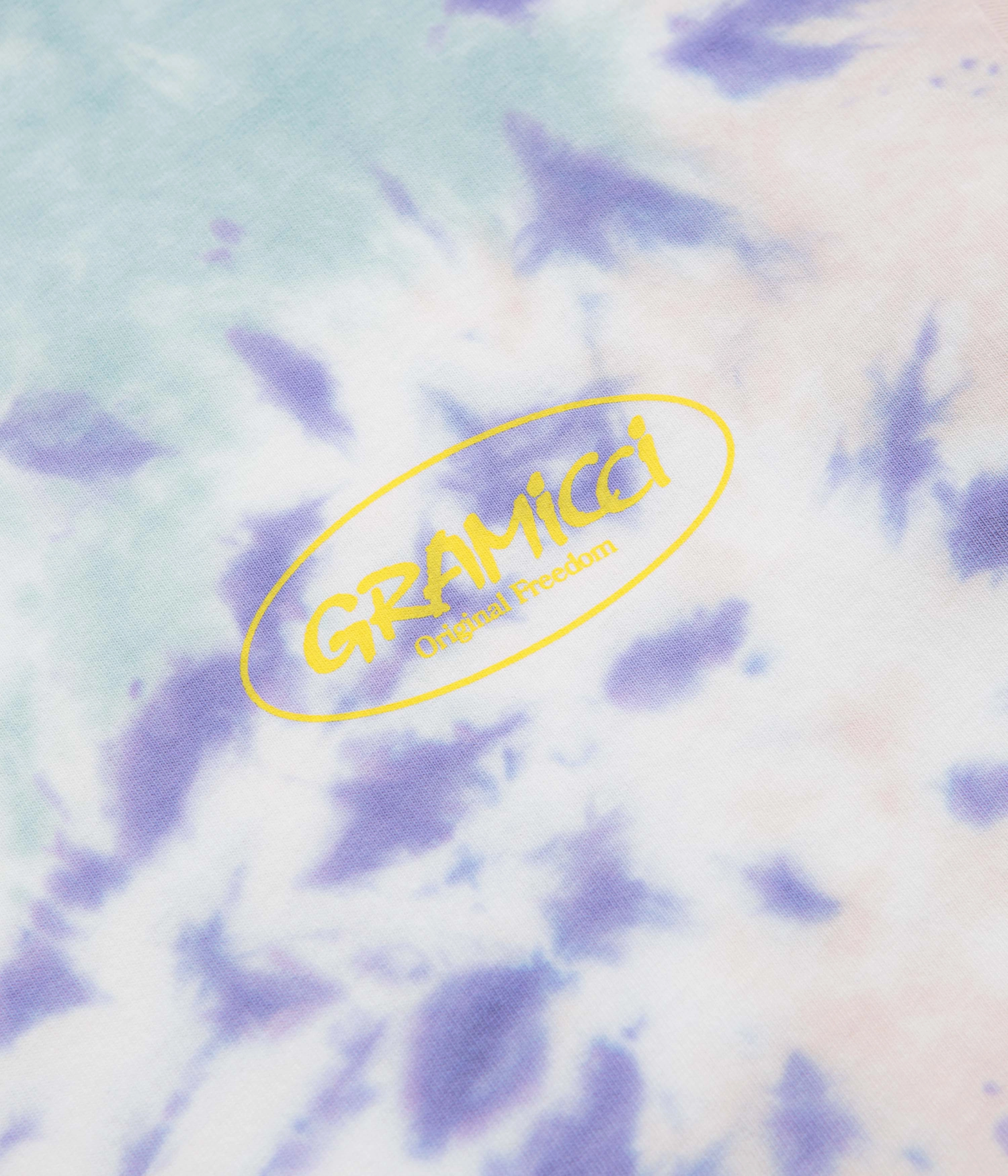 skating event Gramicci Oval Long Sleeve T-Shirt - Blue Tie Dye