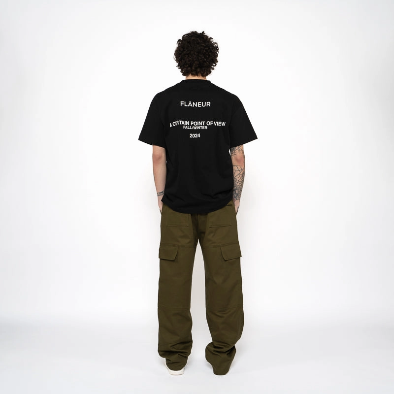 loose silhouette Flaneur Collection Tee - Black