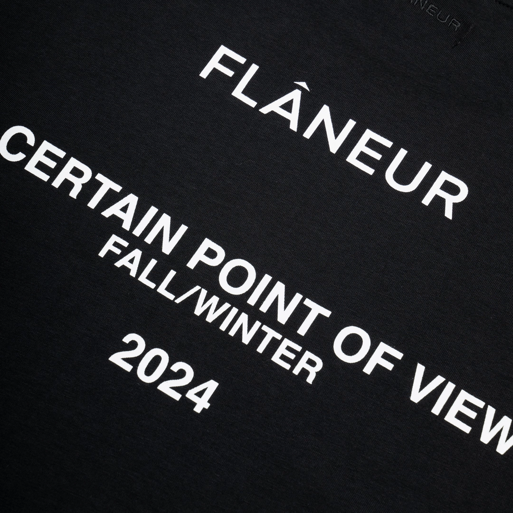 travel clothes Outdoor Clothing Flaneur Collection Tee - Black