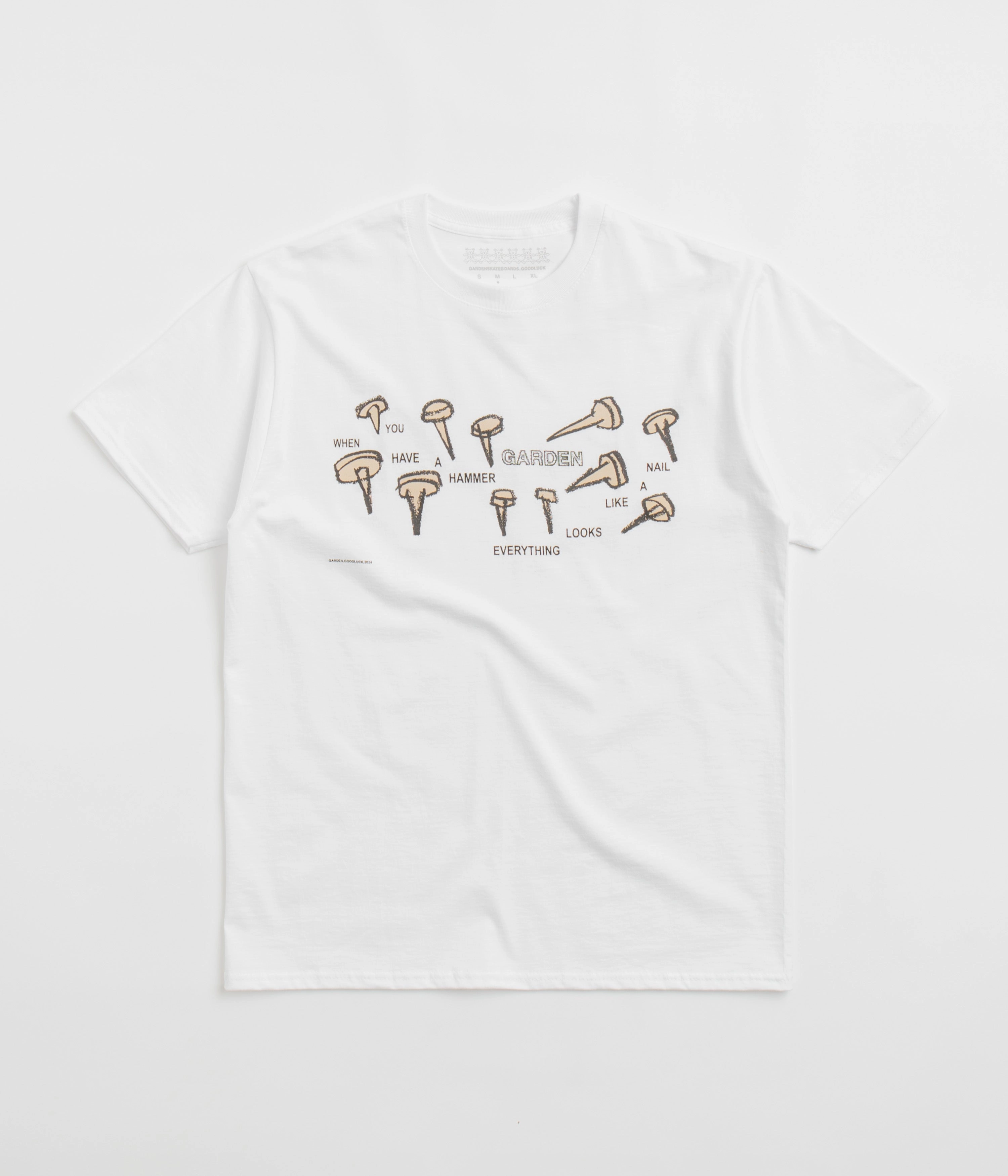 Garden Nails T-Shirt - White Heels