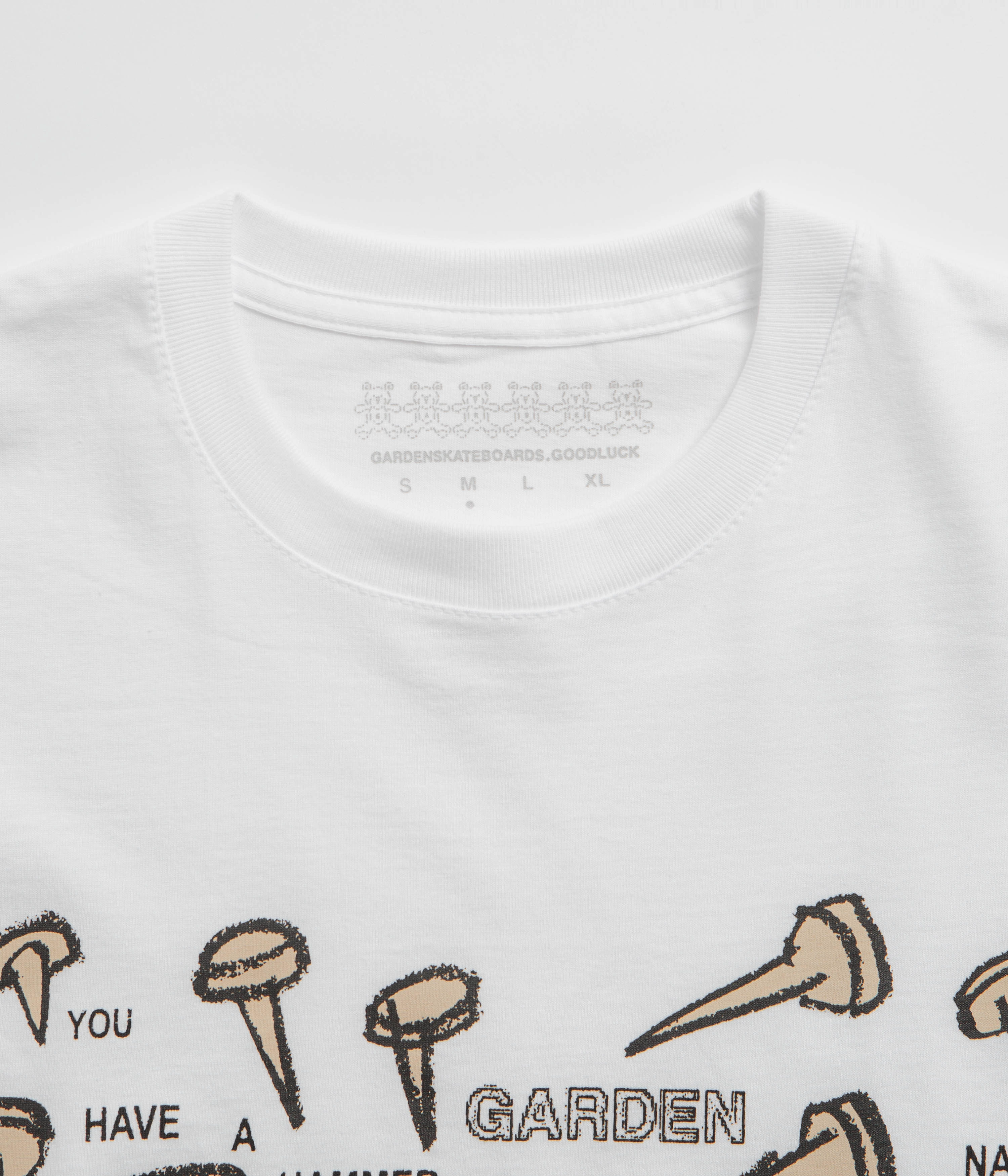 Garden Nails T-Shirt - White festival venue