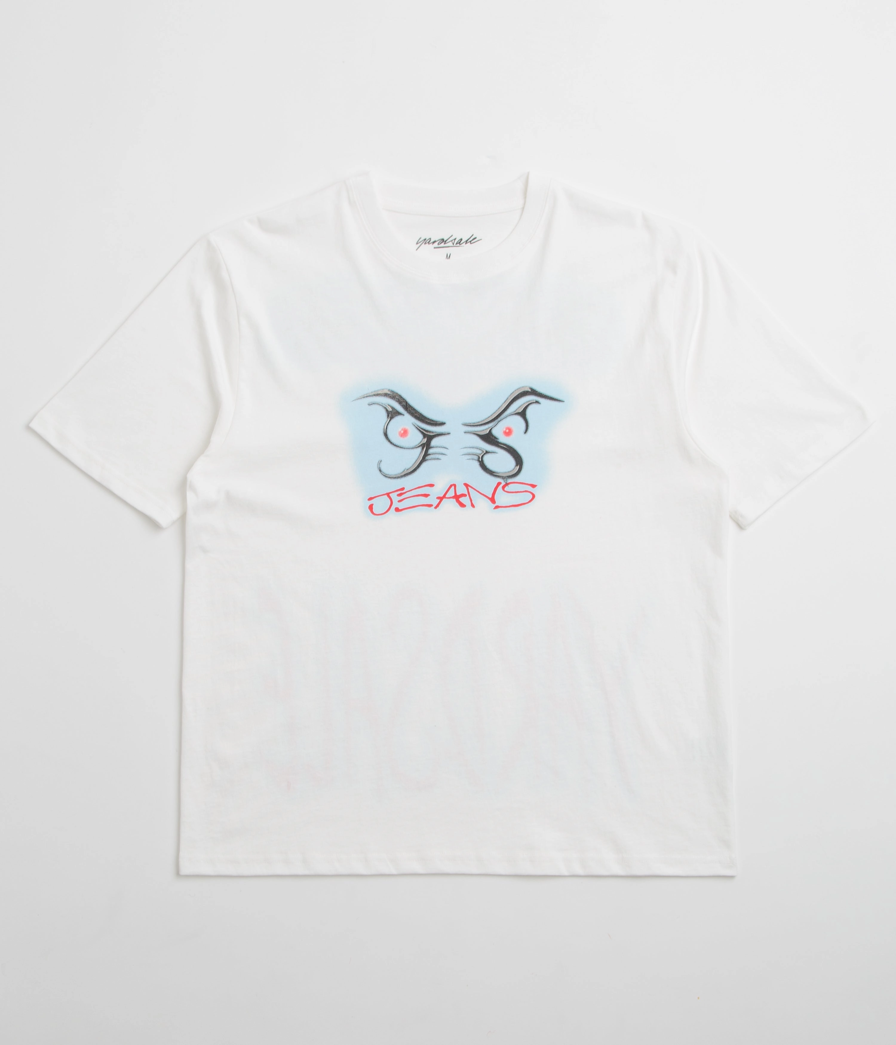 Yardsale Grudge T-Shirt - White Scoop neck raw hem