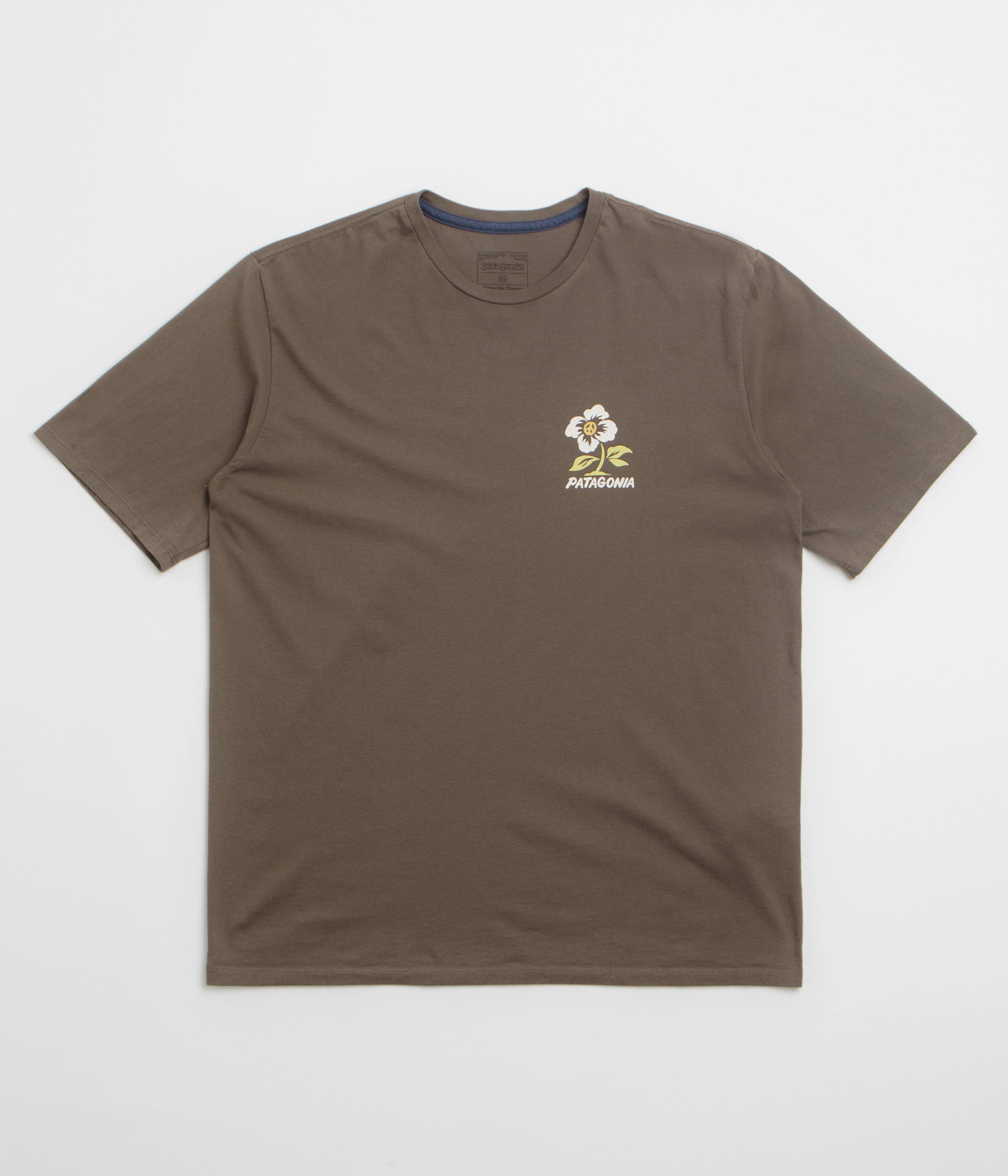 Patagonia Balance Organic T-Shirt - Peace Seeds: Marlow Brown football event monogram