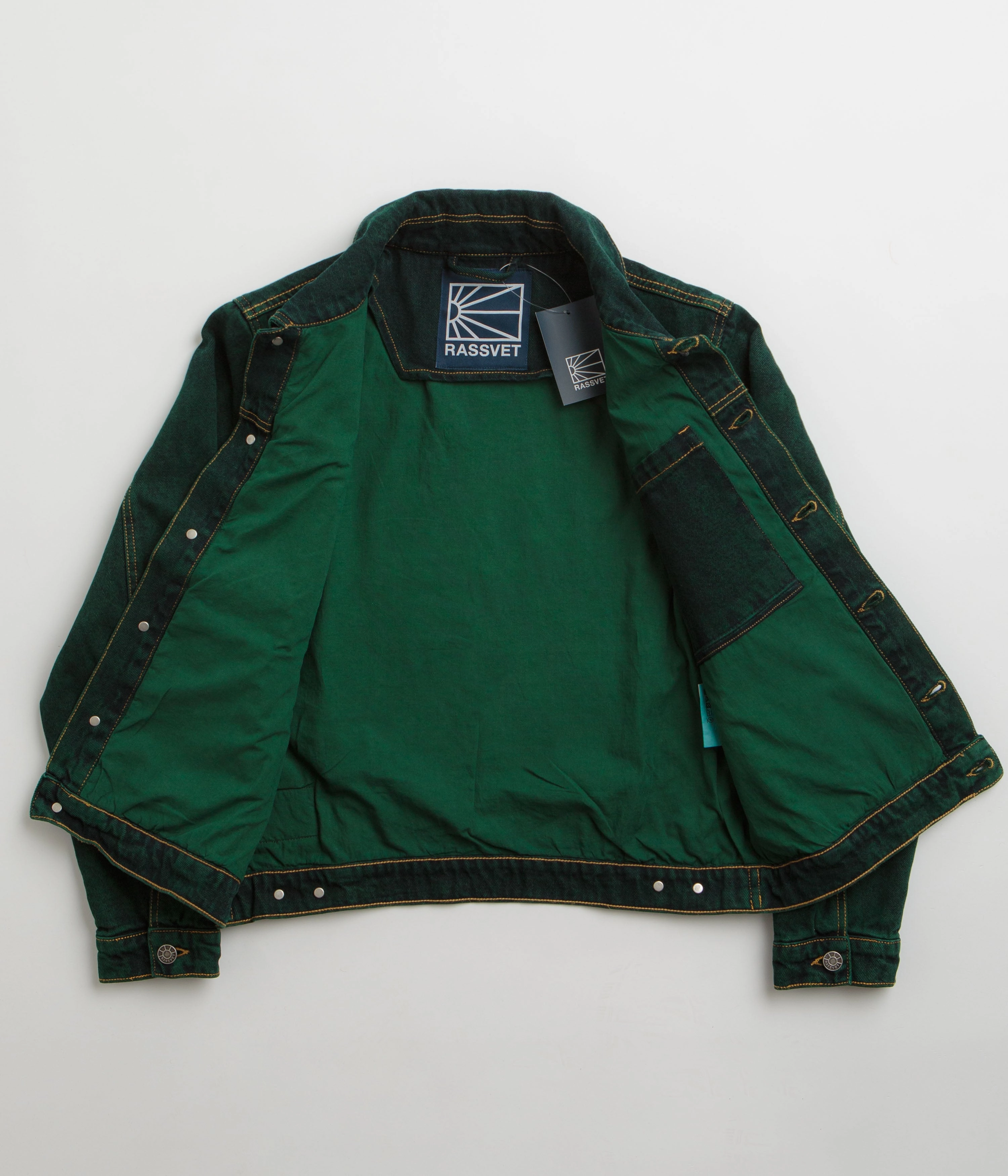 beachgoer See Rassvet Lined Denim Jacket - Green