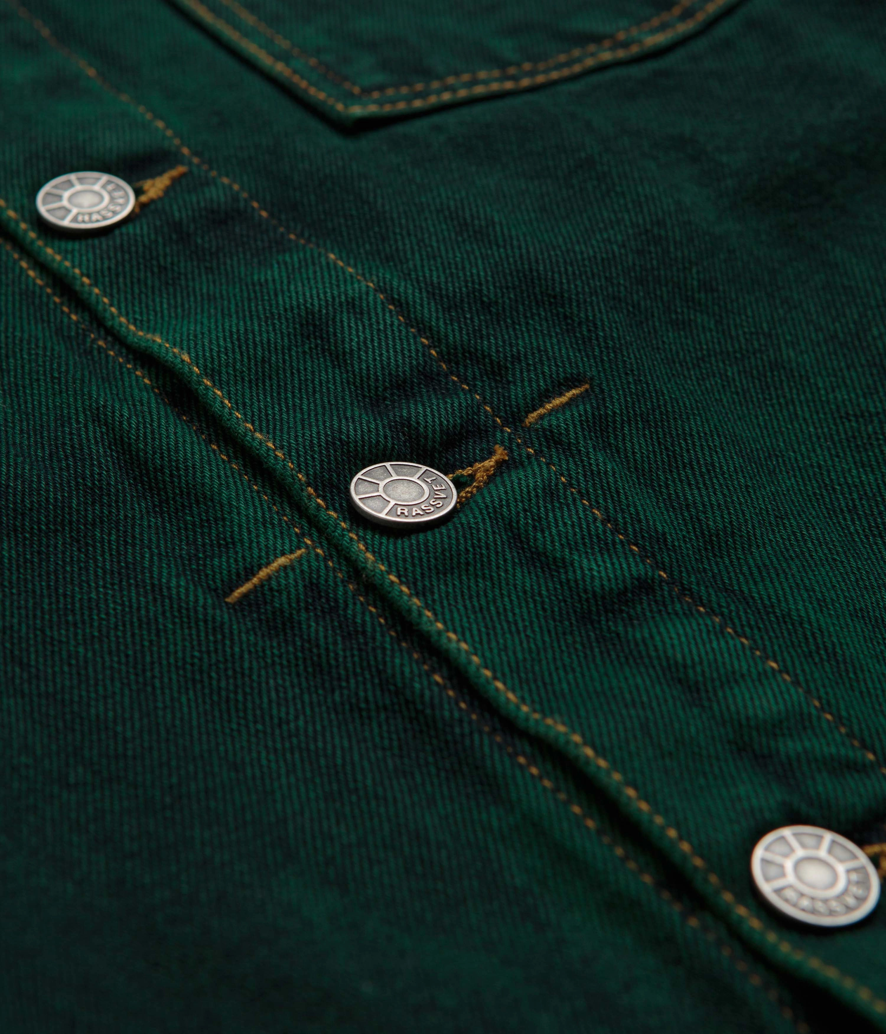 Rassvet Lined Denim Jacket - Green Jungle Charity
