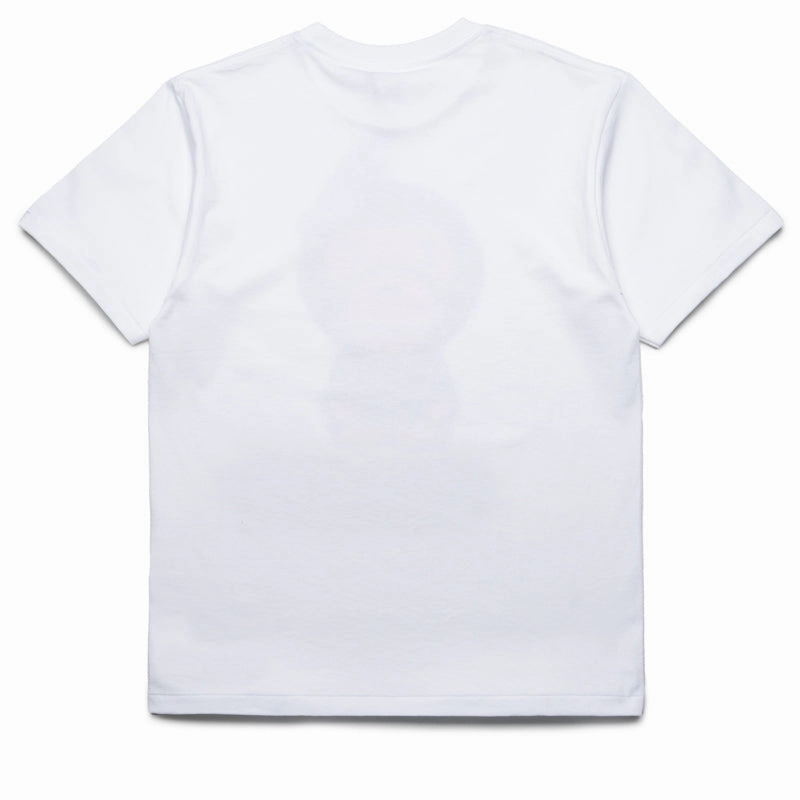 A Bathing Ape Heart Baby Milo Tee - White board shorts silhouette collars