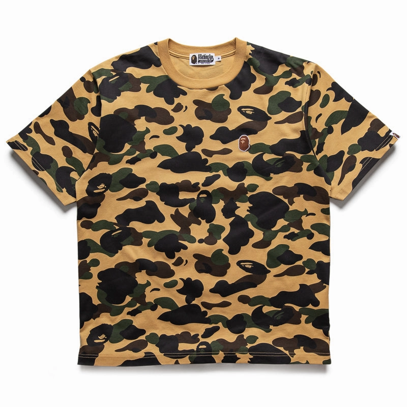 Resilient Collar Interlining A Bathing Ape 1st Camo Point Tee - Yellow