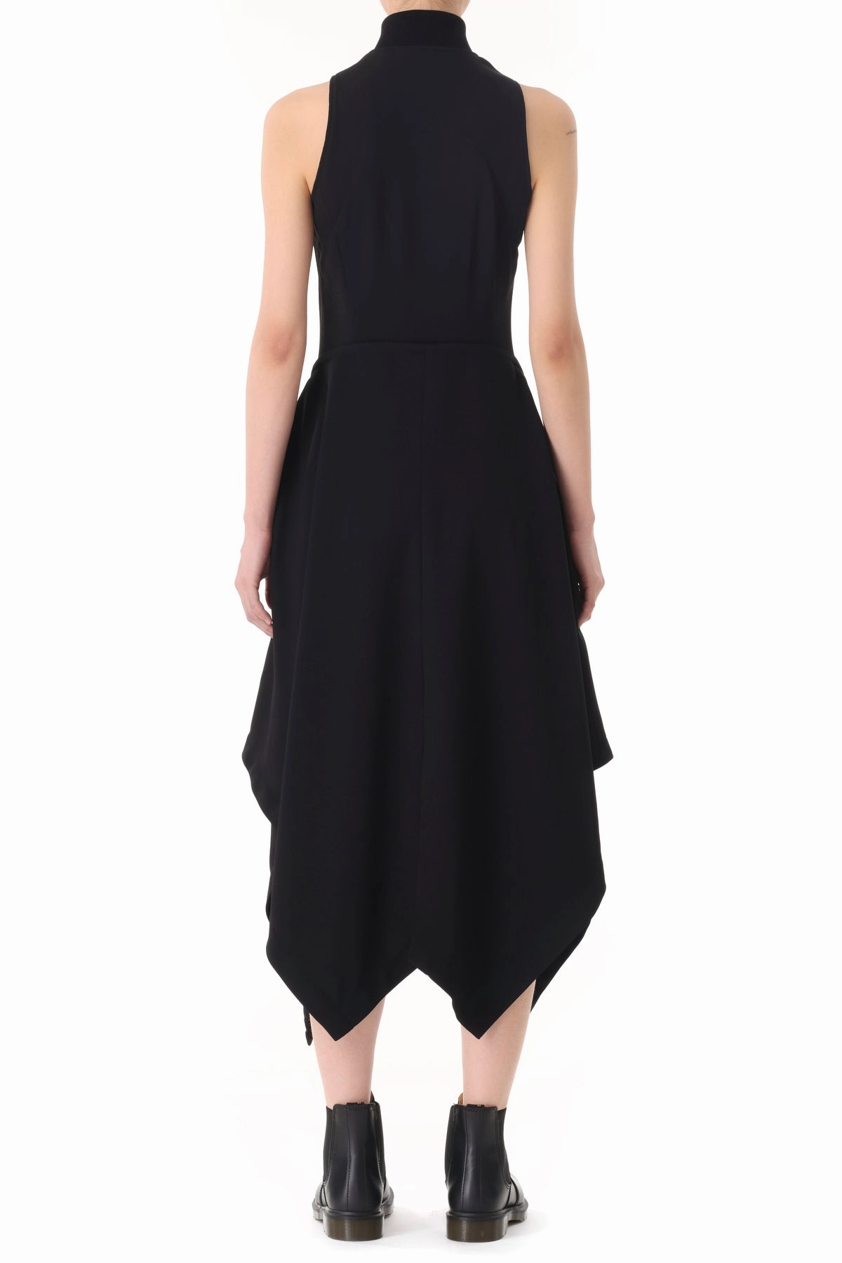 FLUID CREPE BOMBER FIT AND FLARE DRESS Raglan-Sleeve