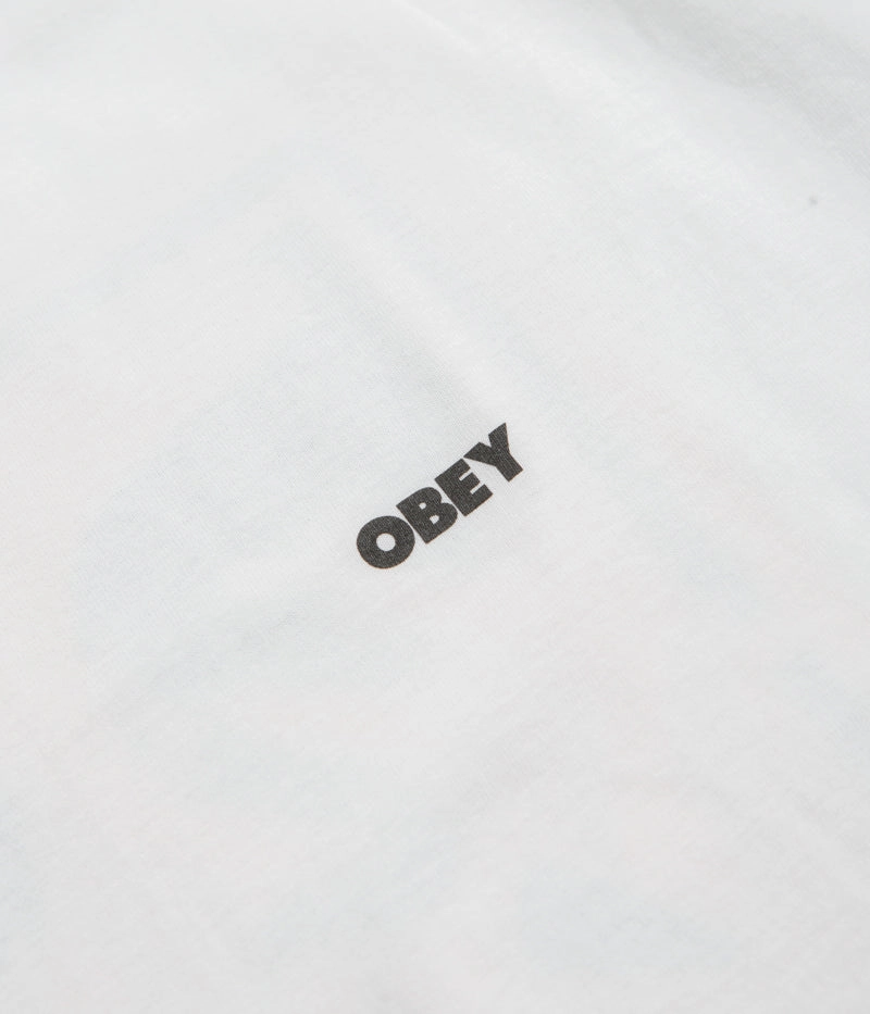 Obey Icon Stencil Flame T-Shirt - White Youth