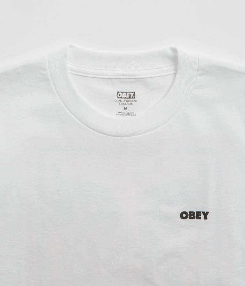 Obey Icon Stencil Flame T-Shirt - White Summer