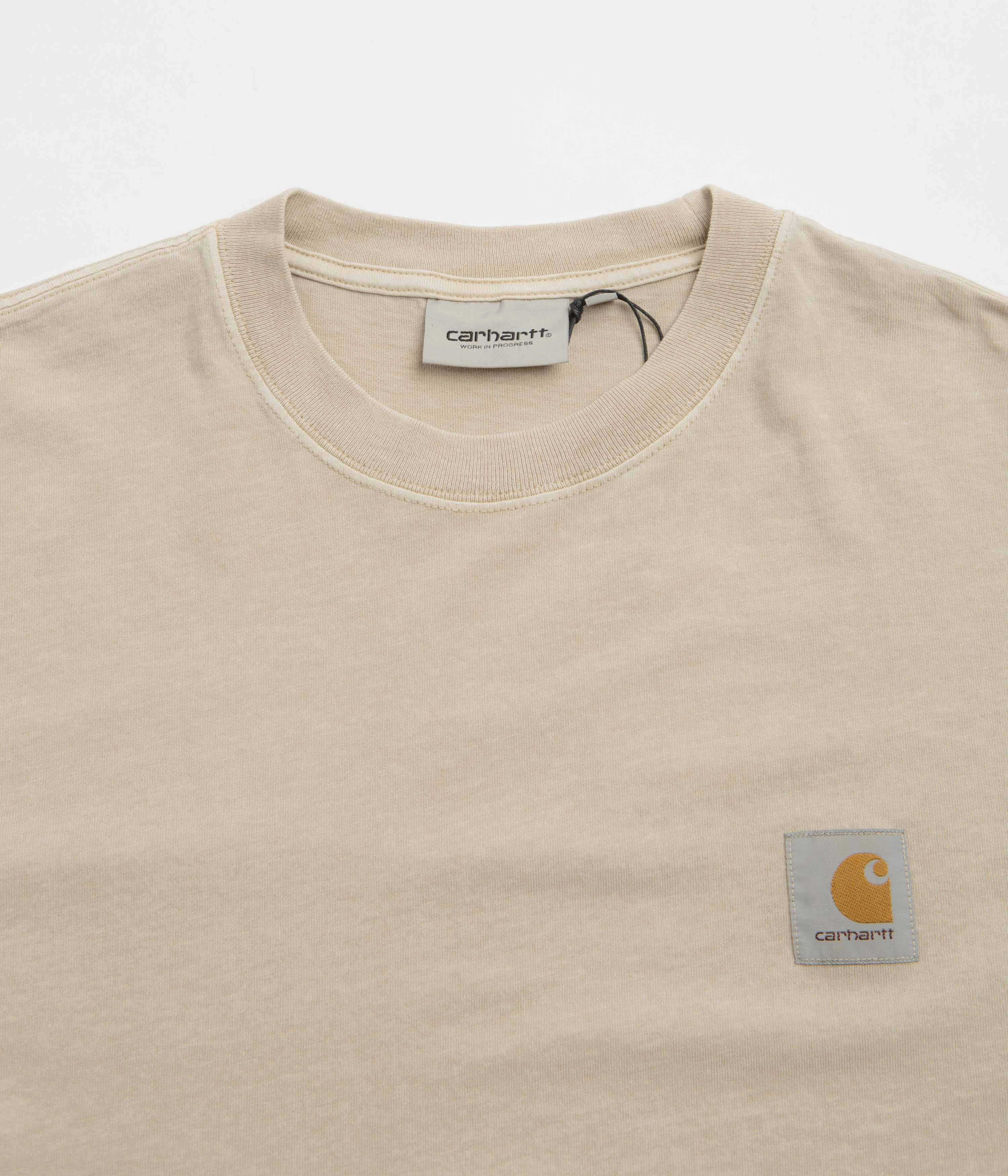 hemmed hem raw hem Carhartt Nelson T-Shirt - Fleur De Sel