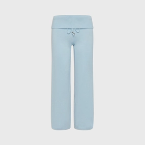 BreathableMeshLining Weekend Wear Frankies Bikinis Dawsin Cloud Knit Pant - Daydream