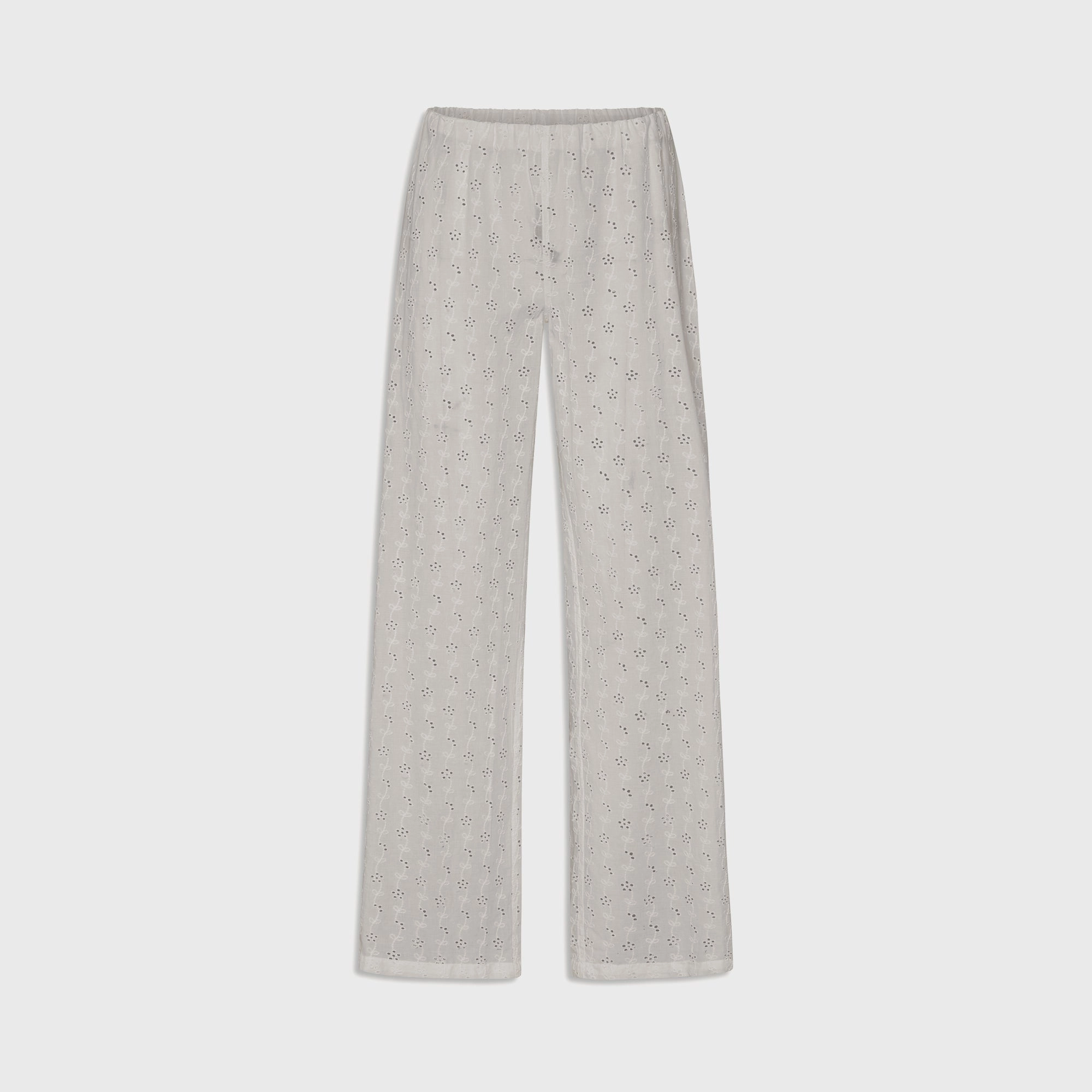 Frankies Bikinis Princess Eyelet Pant - Daisy Eyelet Everyday Comfort Wear