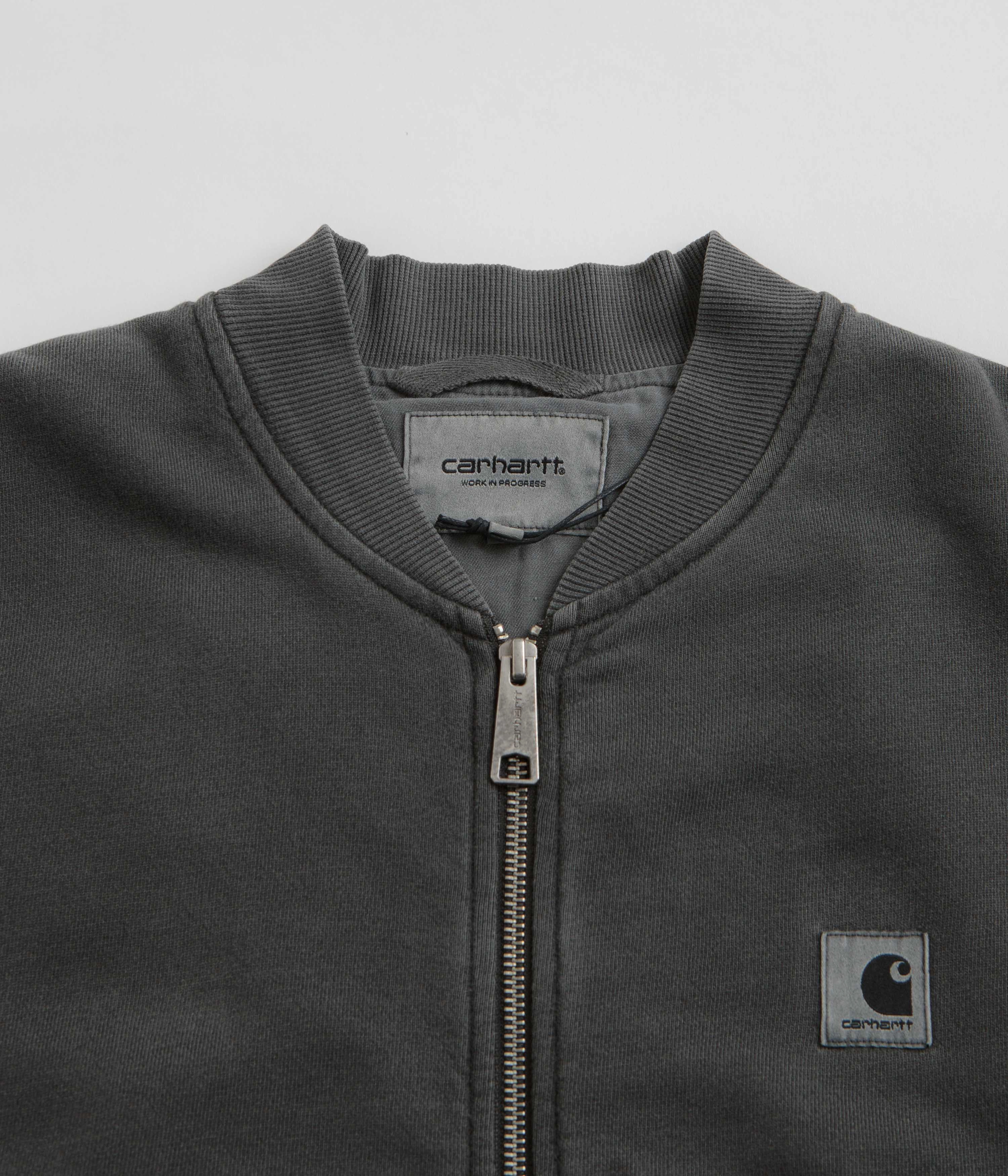 Light Fit popular in Asia Carhartt Womens Nelson Sweat Bomber Jacket - Charcoal