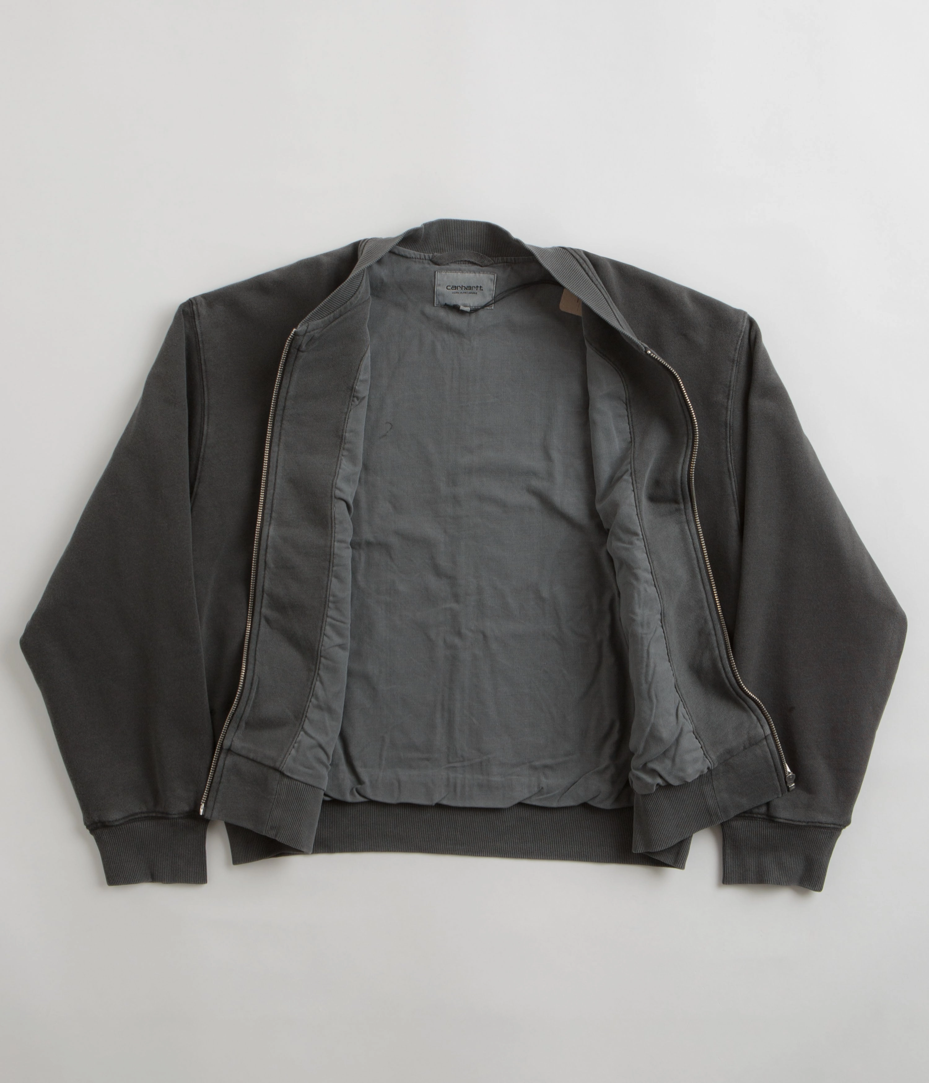 Carhartt Womens Nelson Sweat Bomber Jacket - Charcoal Thermoregulating Technology