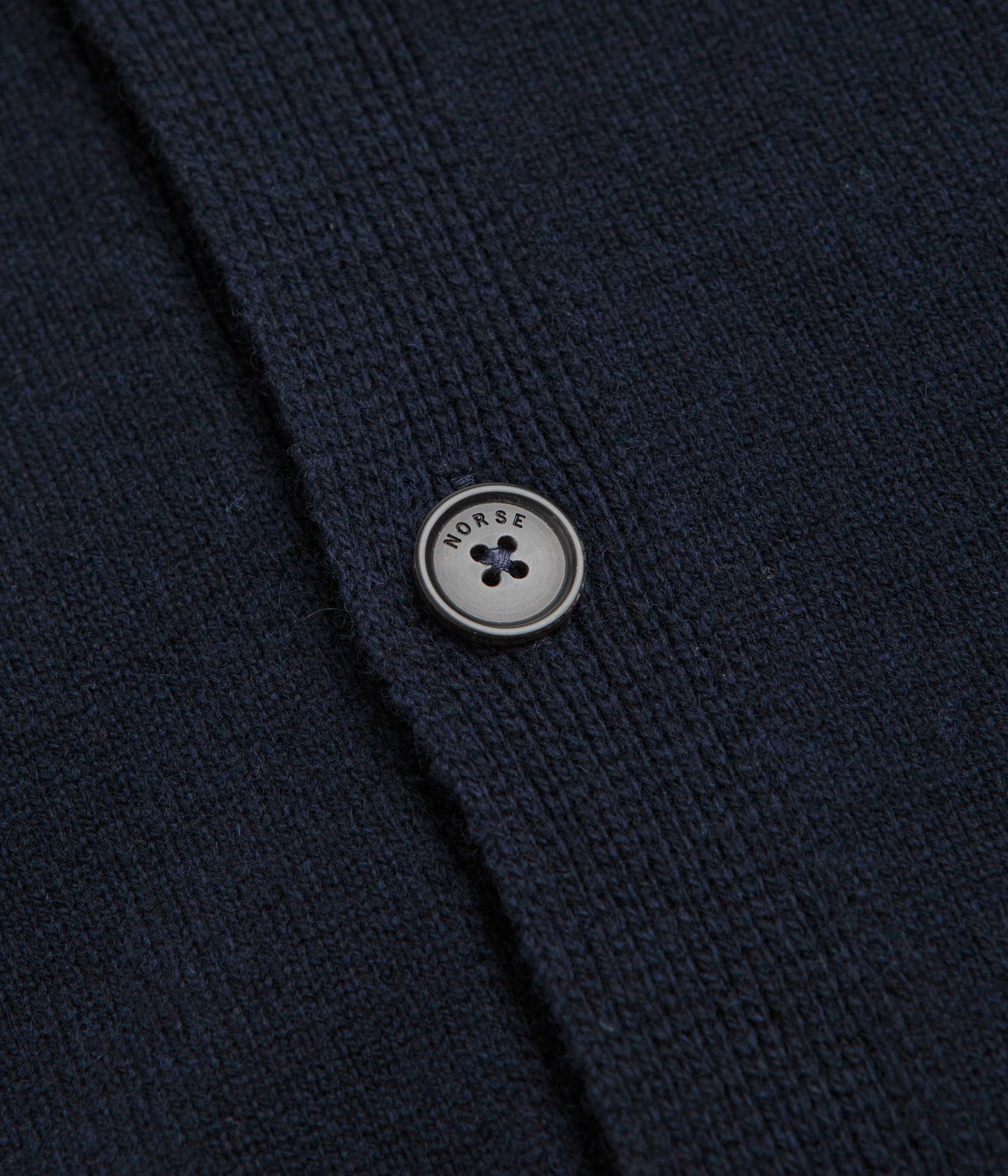 Norse Projects Standard Merino Cardigan - Dark Navy product exchange policy