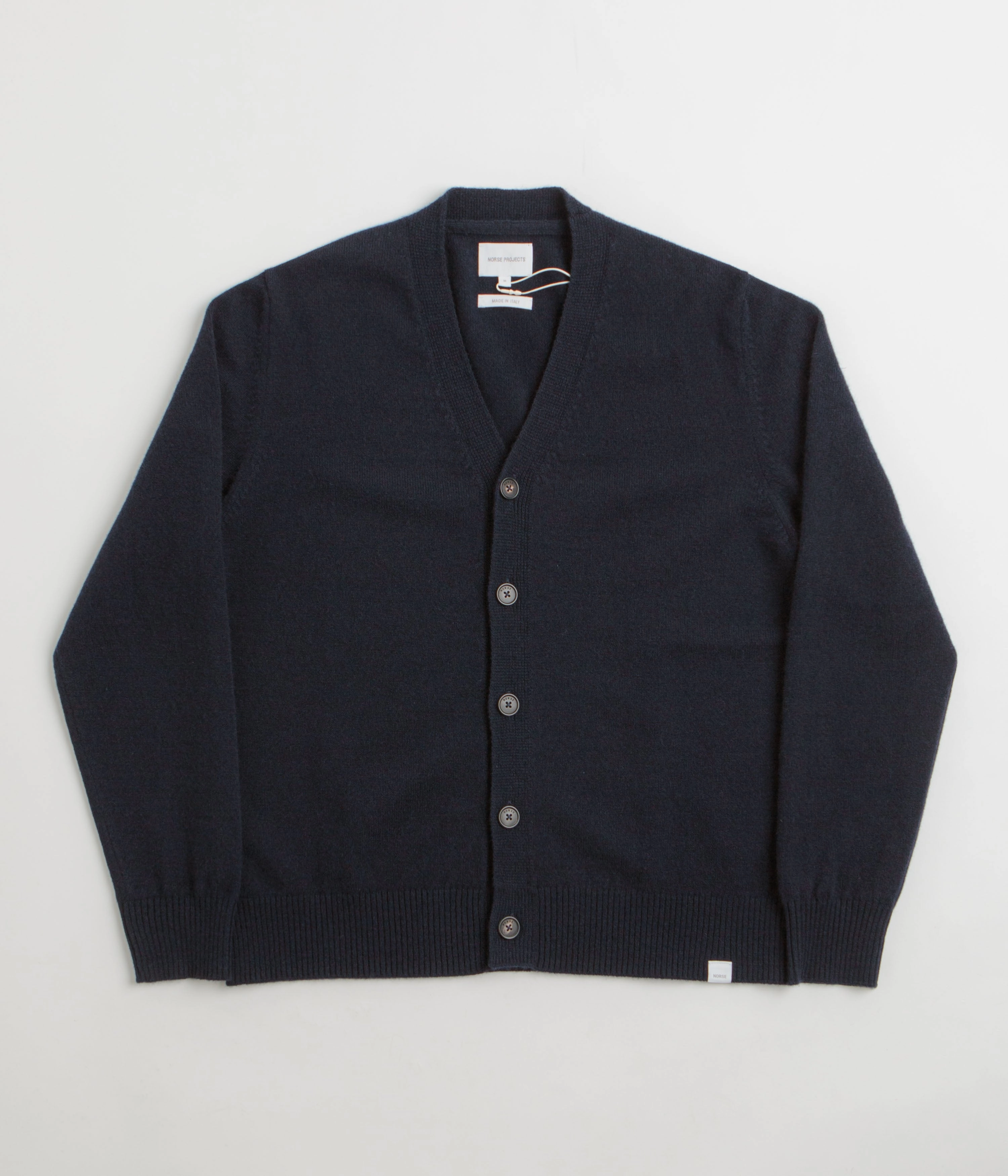 Layer Fit Norse Projects Standard Merino Cardigan - Dark Navy