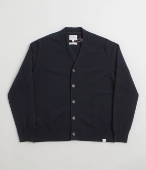 Layer Fit Norse Projects Standard Merino Cardigan - Dark Navy