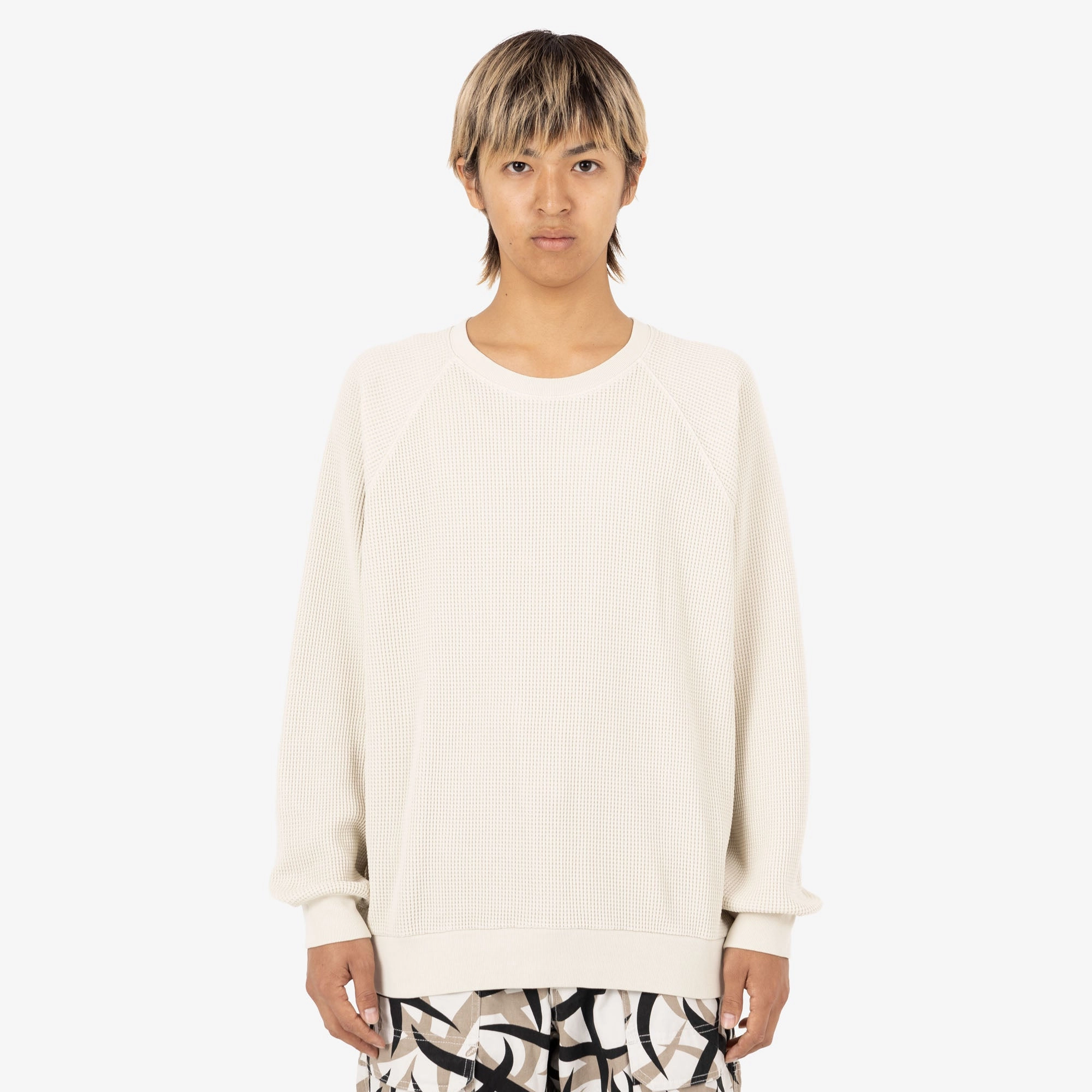 Luxury Gramicci Waffle Crew / Pigment Sand