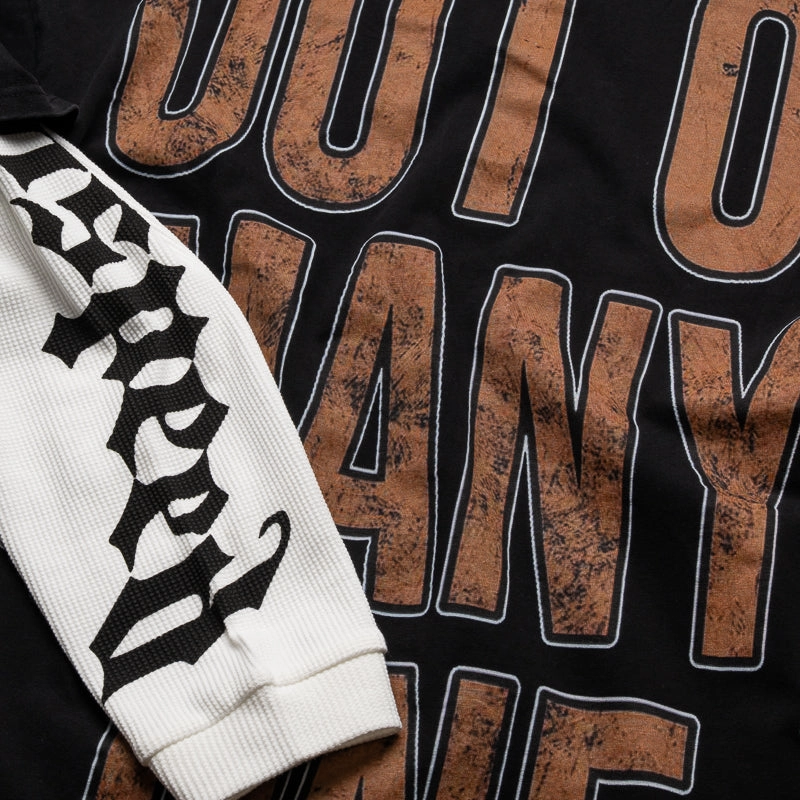 floral indoor venue Godspeed New York Space Traveler Layered Tee - Black