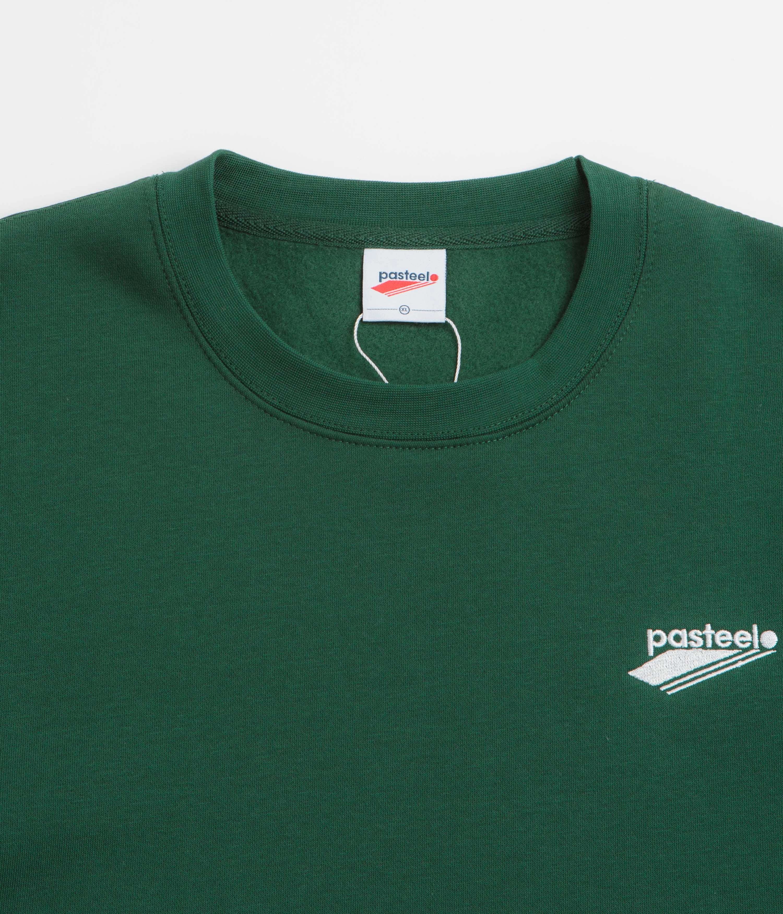 Pasteelo Embroidered O.G. Crewneck Sweatshirt - Dark Forest teenagers