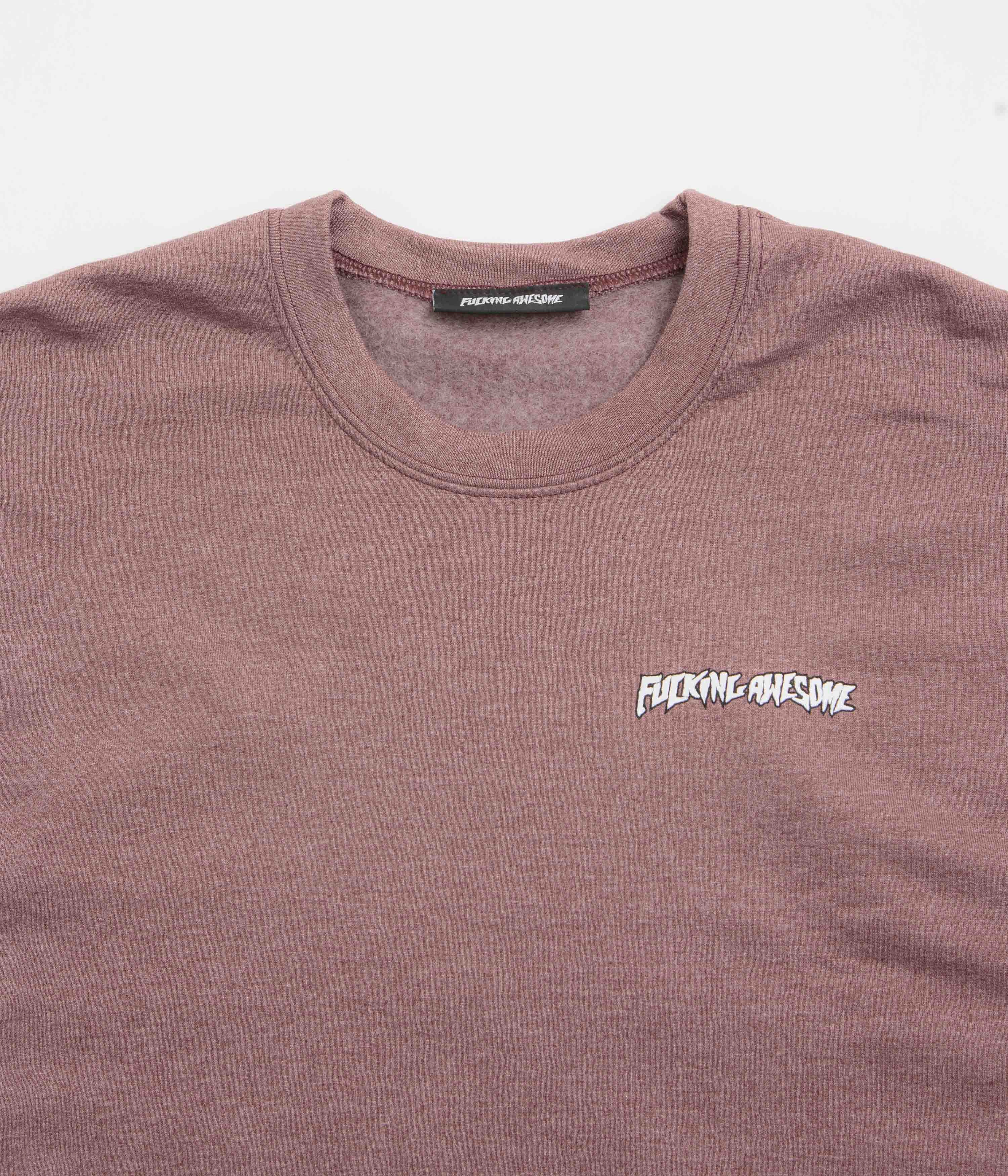 Concert wear Fucking Awesome Believe Crewneck Sweatshirt - Maroon