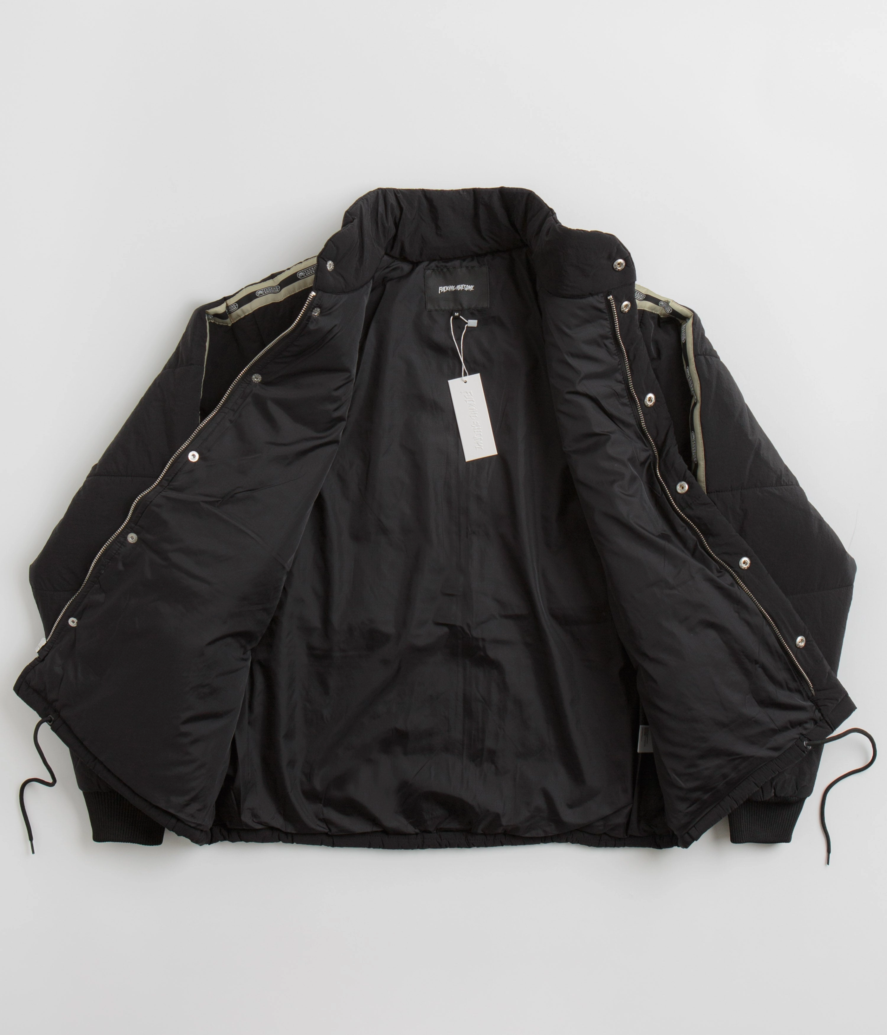 Fucking Awesome Dill Racing Puffer Jacket - Black Eco Friendly