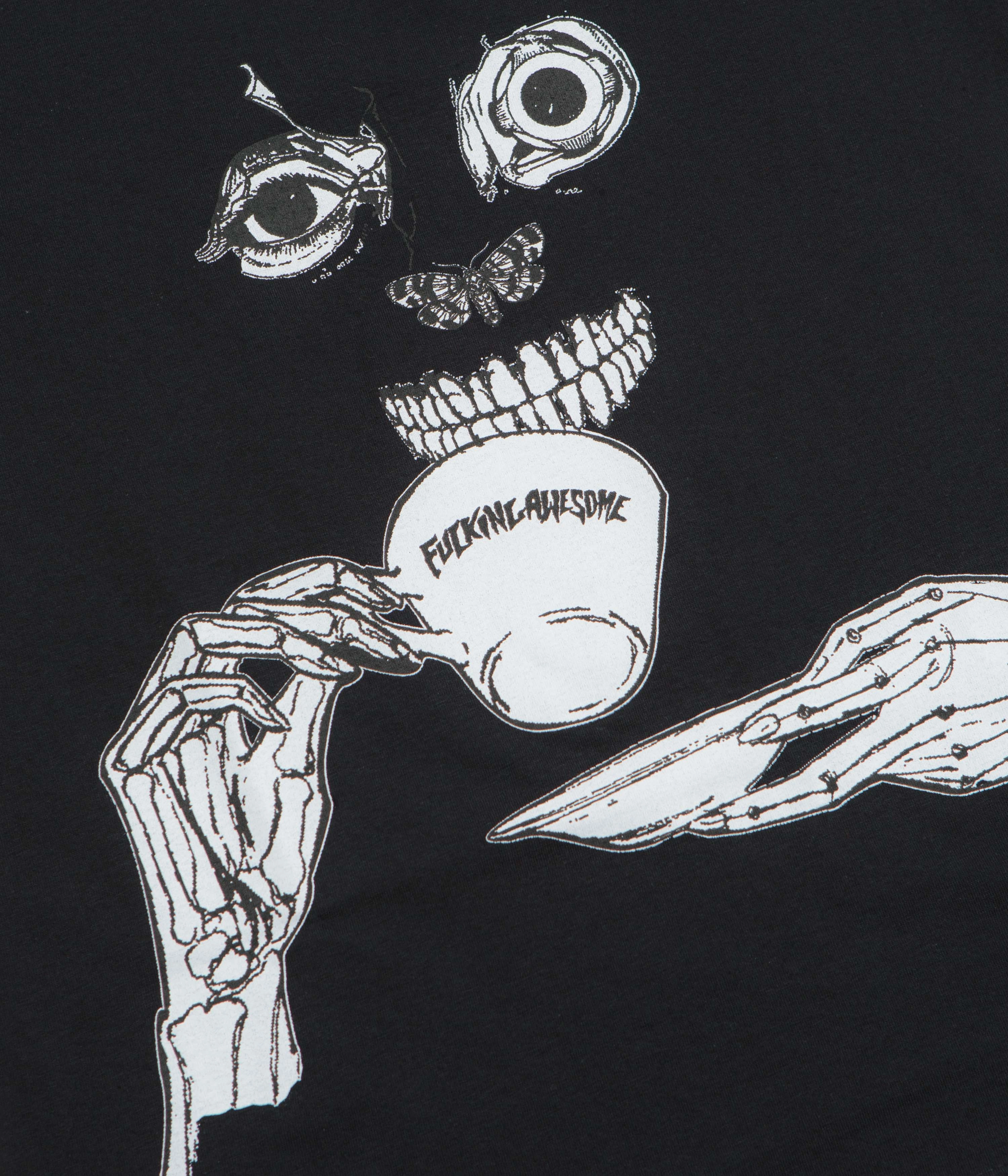 Fucking Awesome Teethface T-Shirt - Black Pockets Activewear