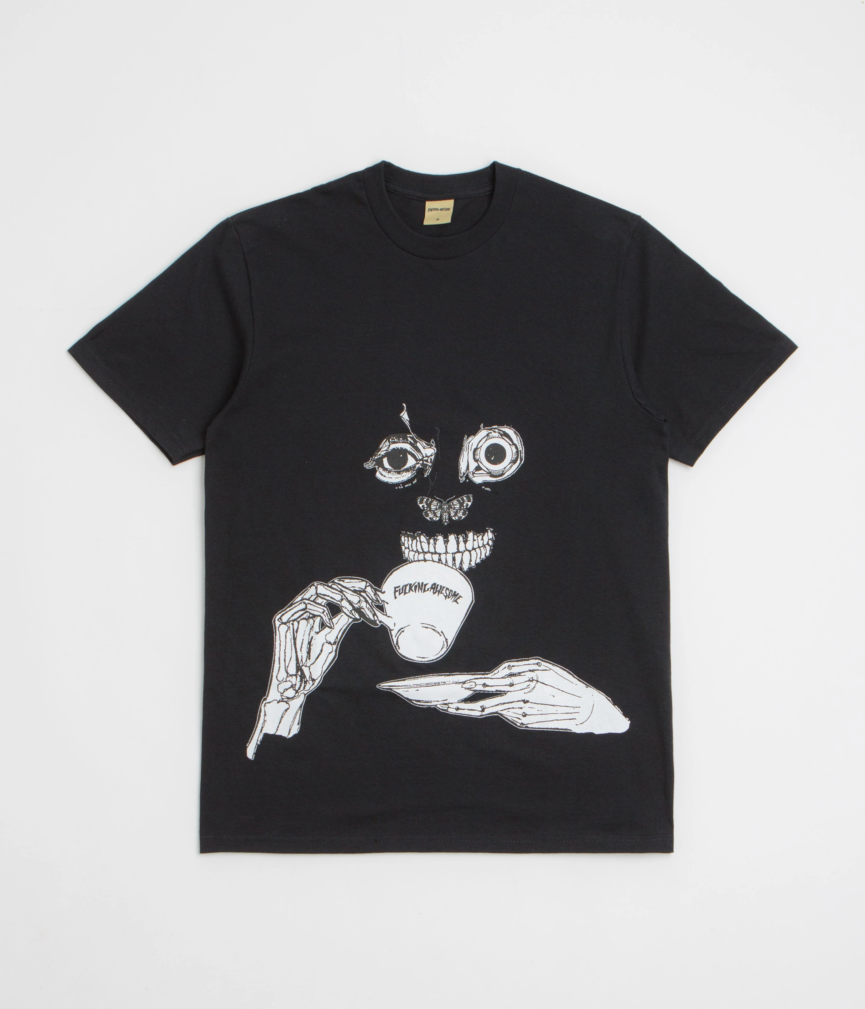 Quick Dry Technology Fucking Awesome Teethface T-Shirt - Black