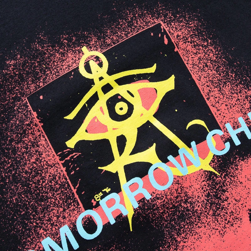 Bright Hue Fucking Awesome Tomorrow Children Test Print Tee - Black
