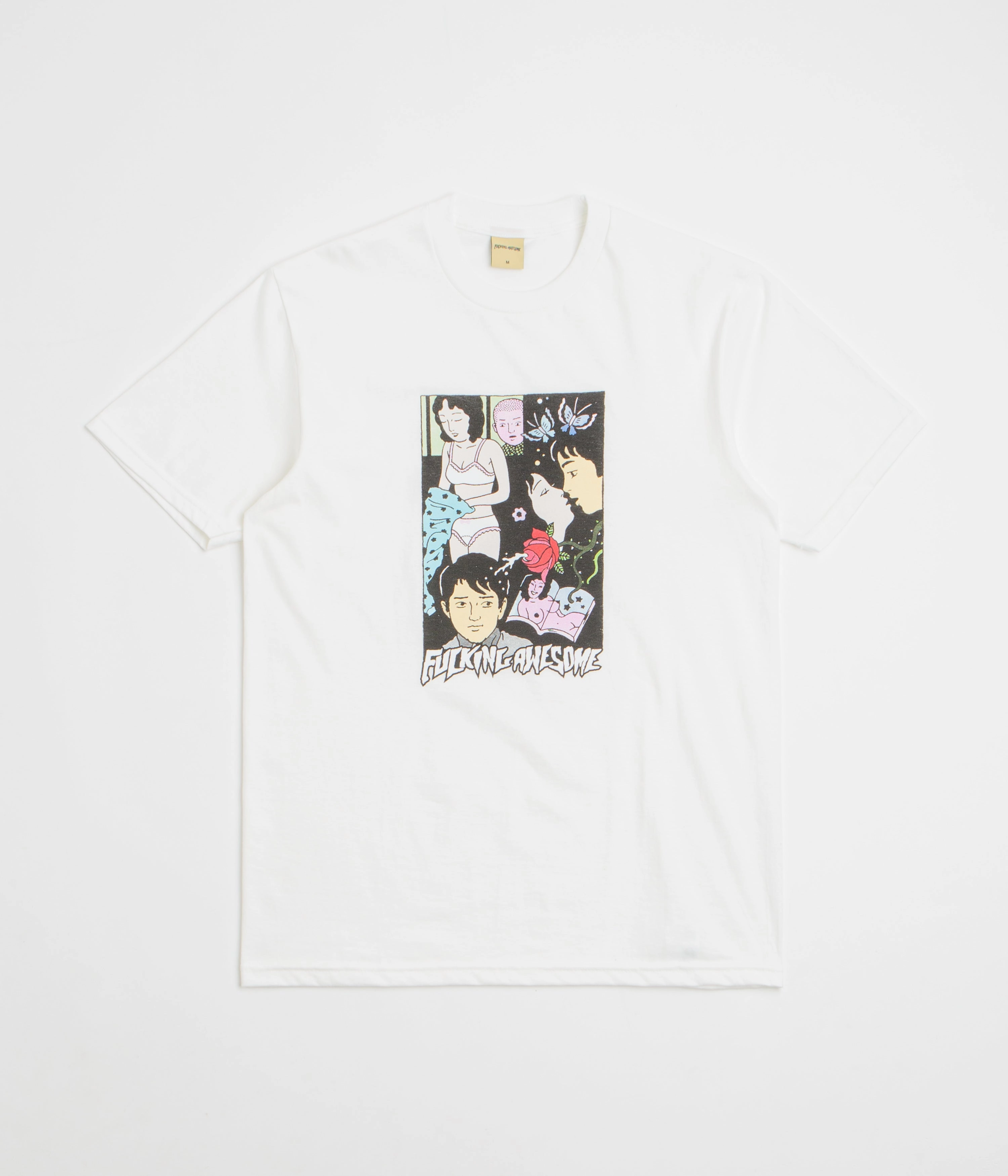 Double Needle Stitching Lightweight Jersey Knit Fucking Awesome Yoyogi Park T-Shirt - White