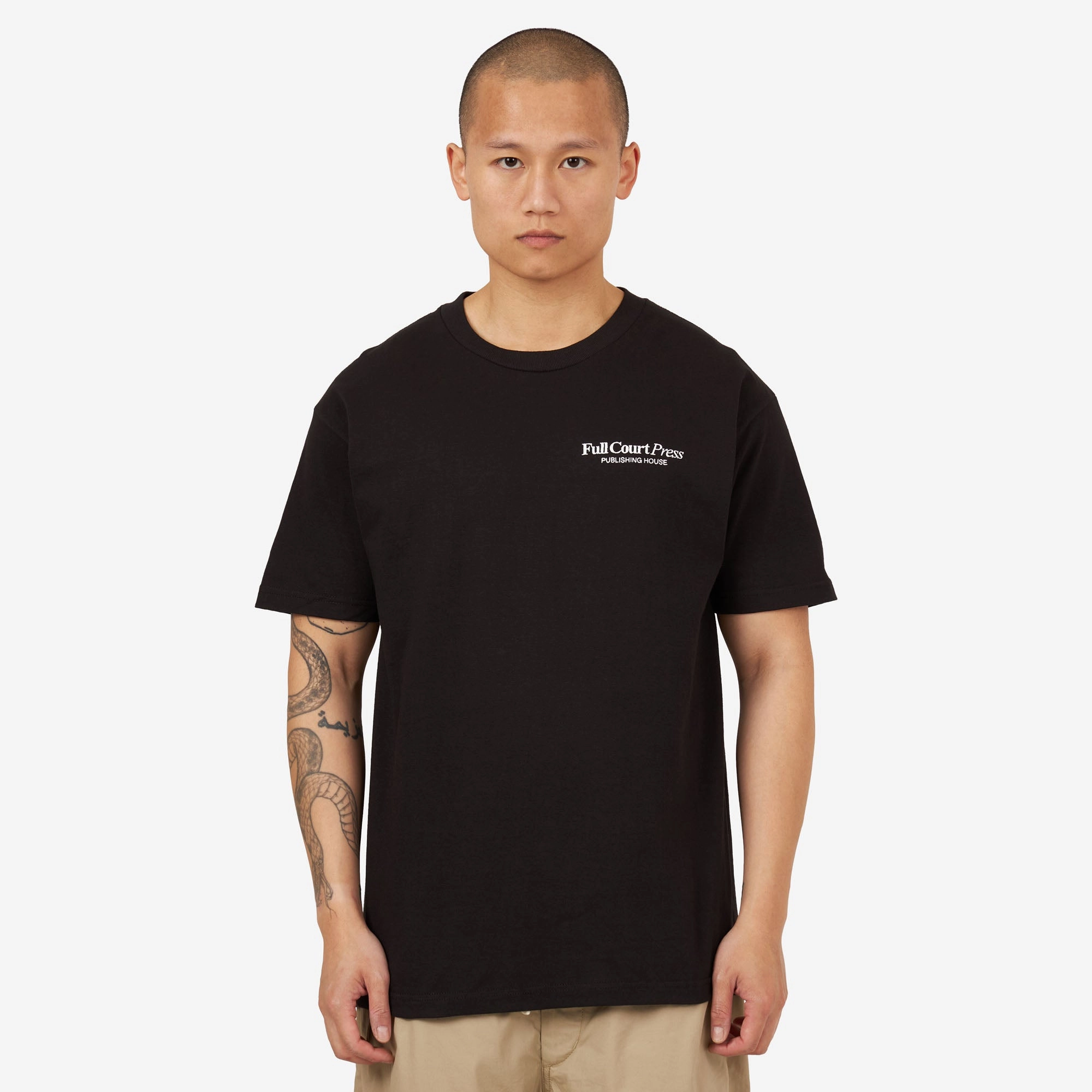 Suspenders Comfortable Full Court Press SP24 Logo T-Shirt / Black