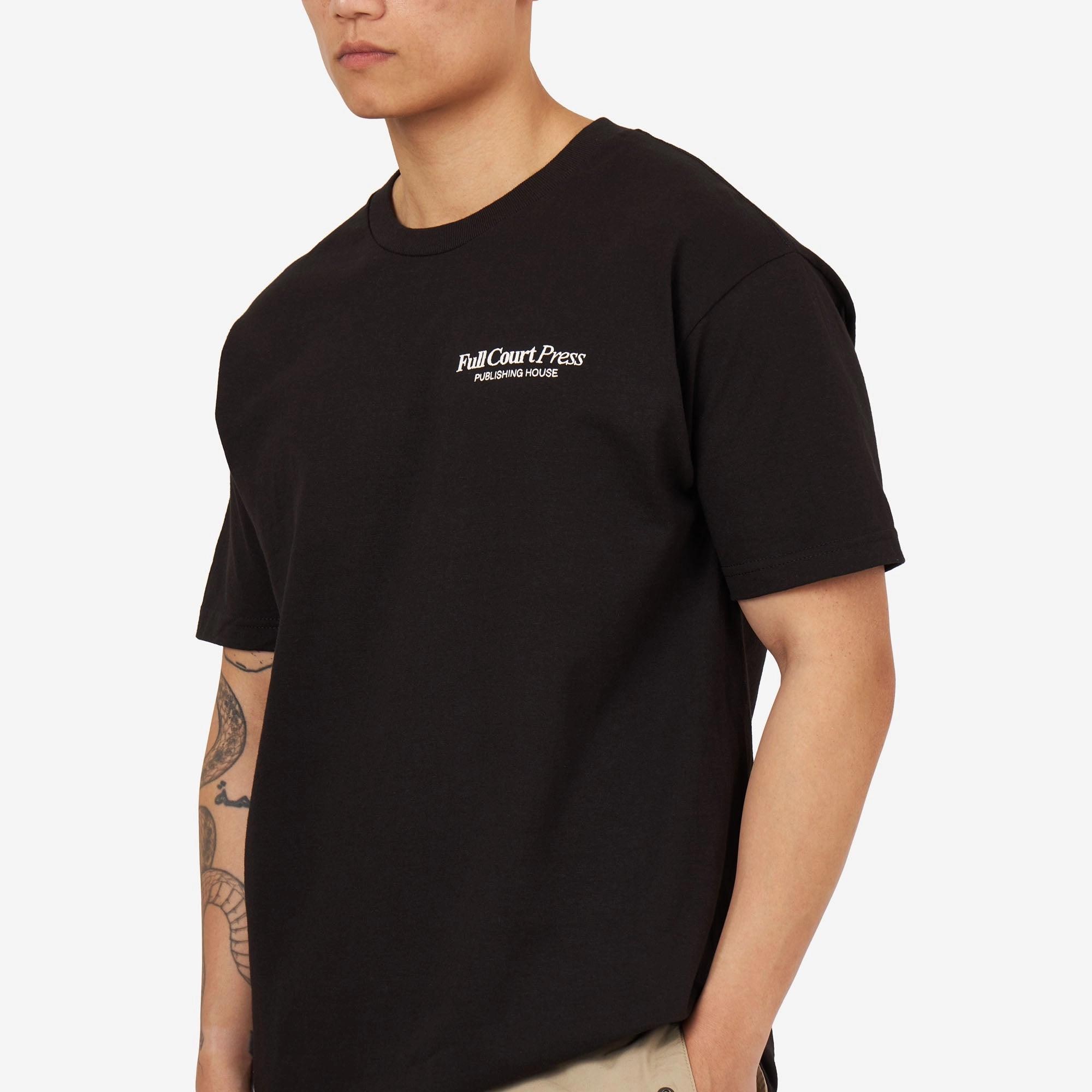 Full Court Press SP24 Logo T-Shirt / Black stud Sweat Wicking