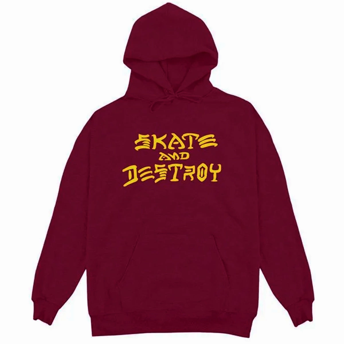 Relaxed Waistband Thrasher - Skate & Destroy Hoodie Maroon